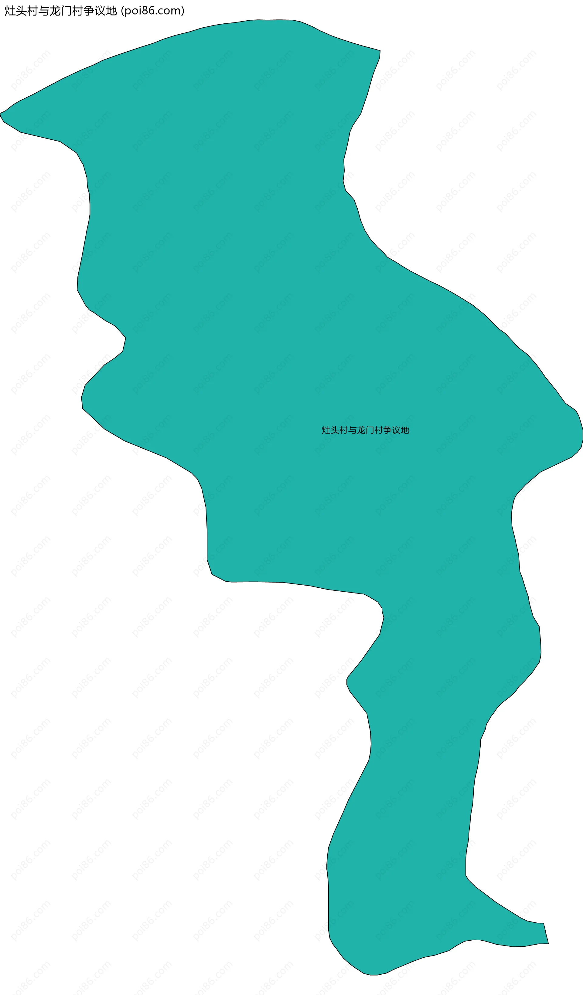 灶头村与龙门村争议地边界地图