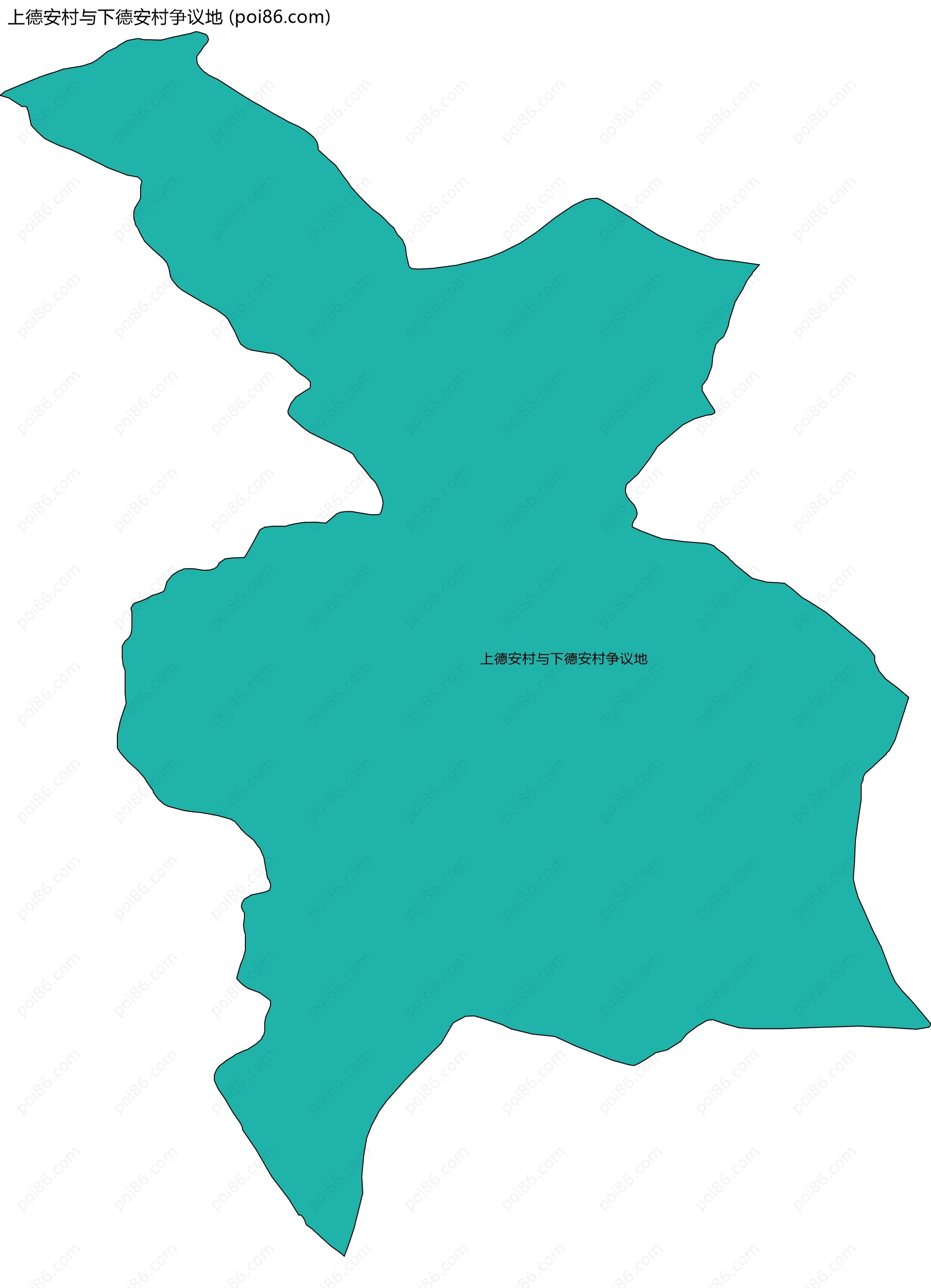 上德安村与下德安村争议地边界地图