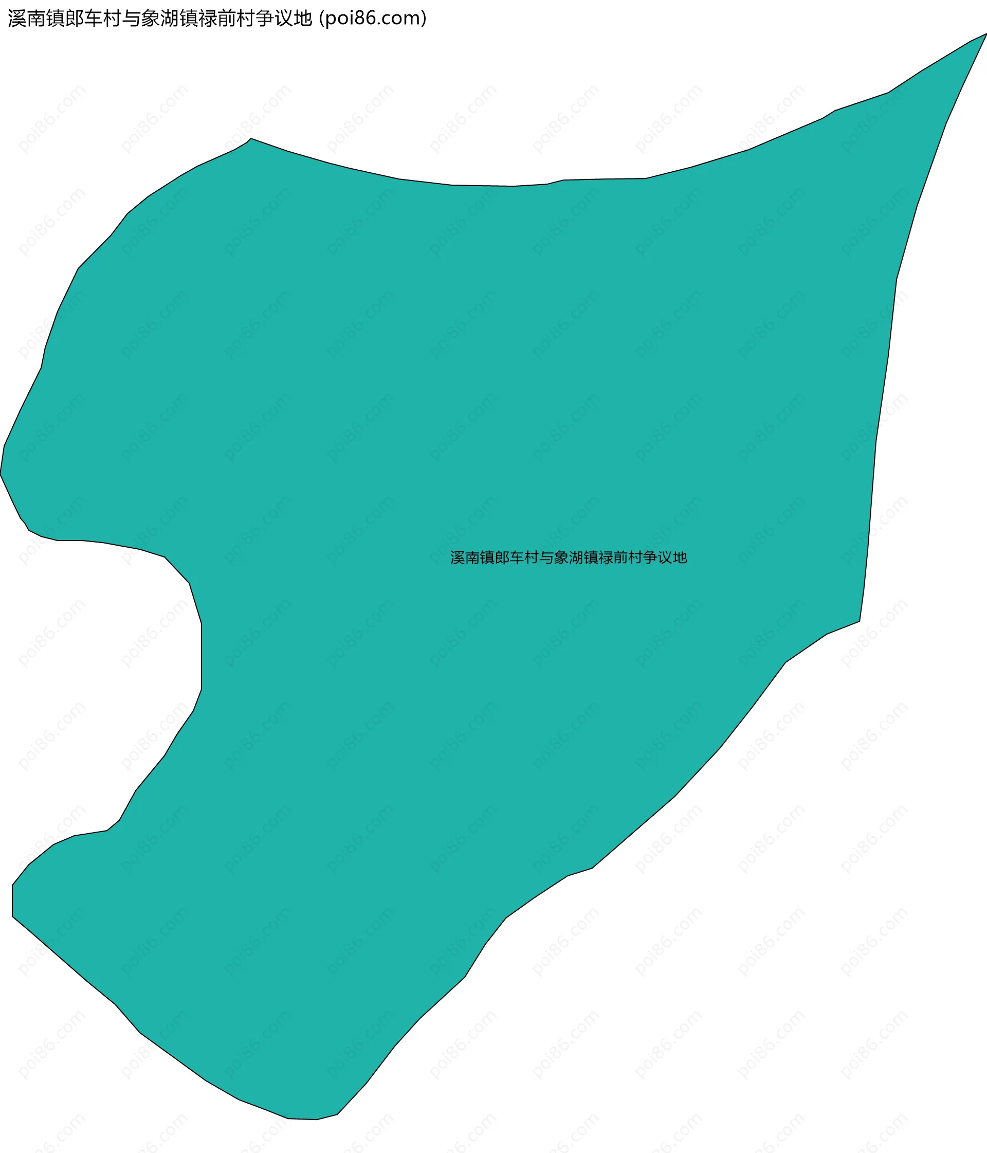 溪南镇郎车村与象湖镇禄前村争议地边界地图