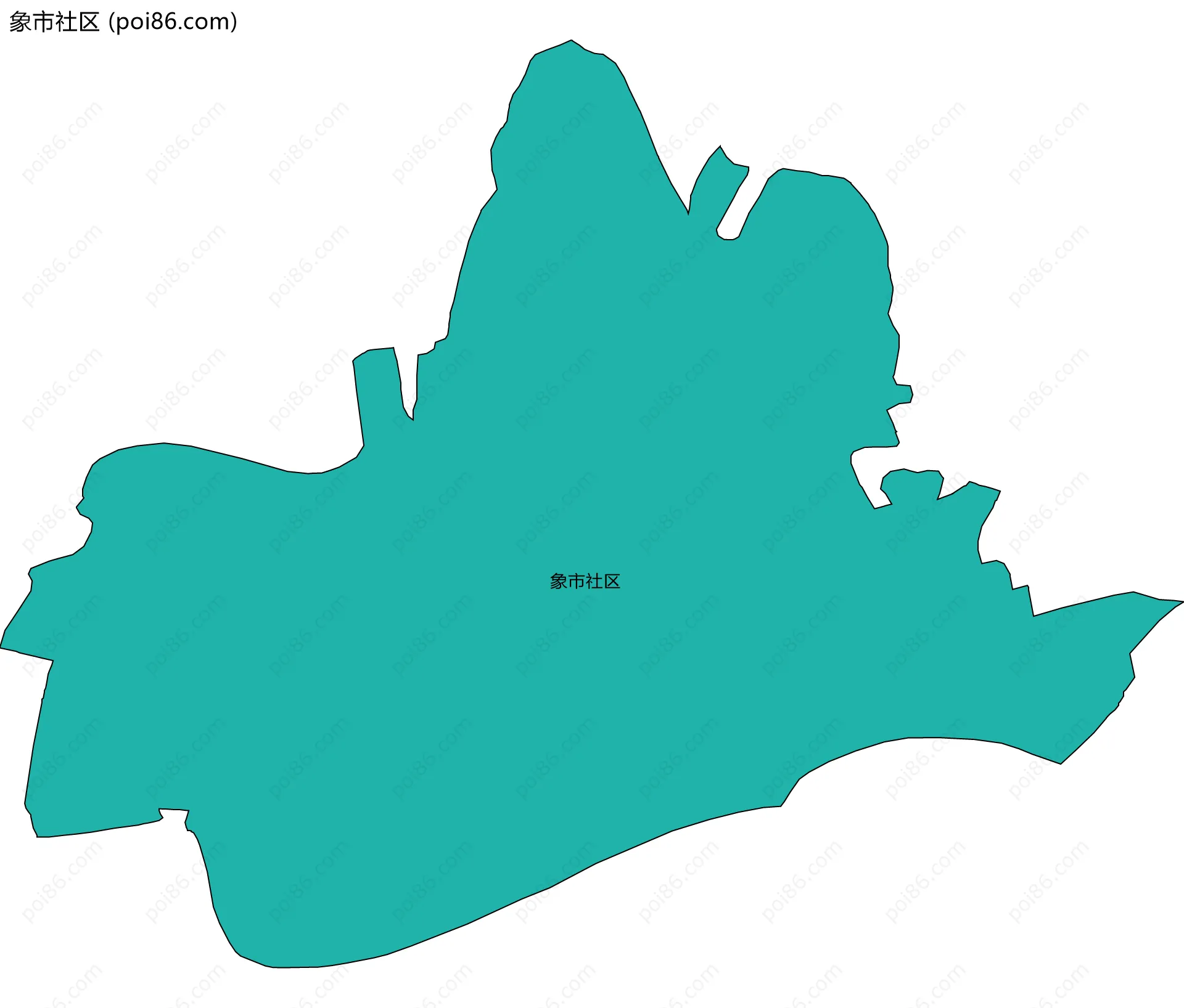 象市社区边界地图