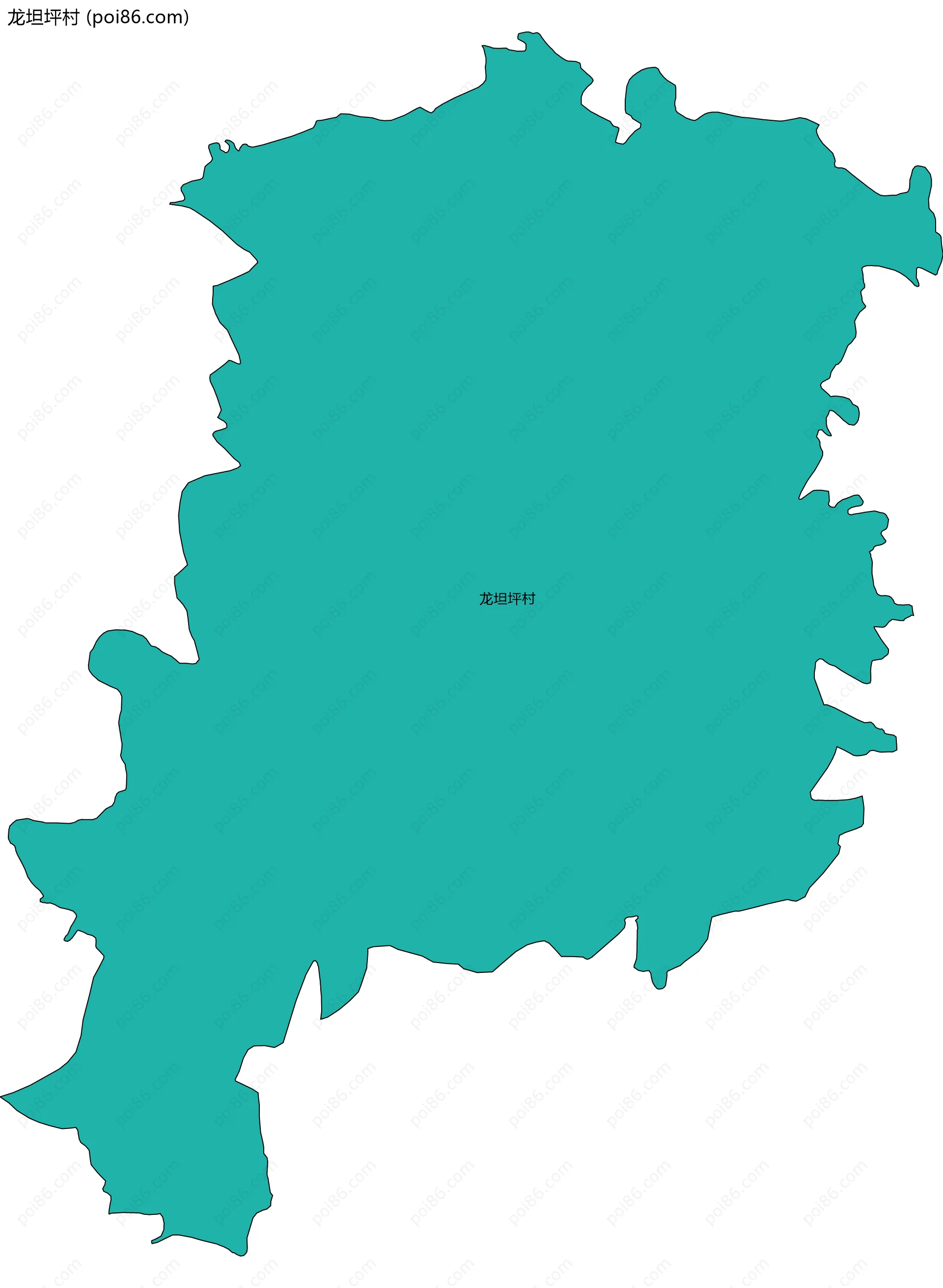 龙坦坪村边界地图