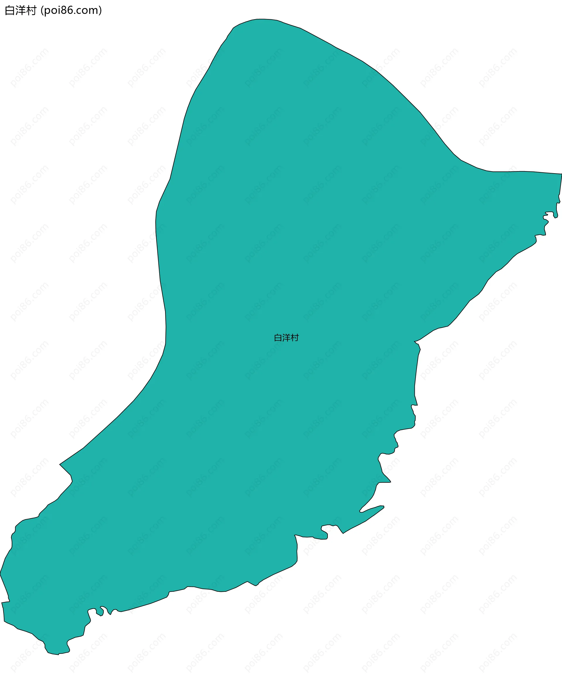 白洋村边界地图