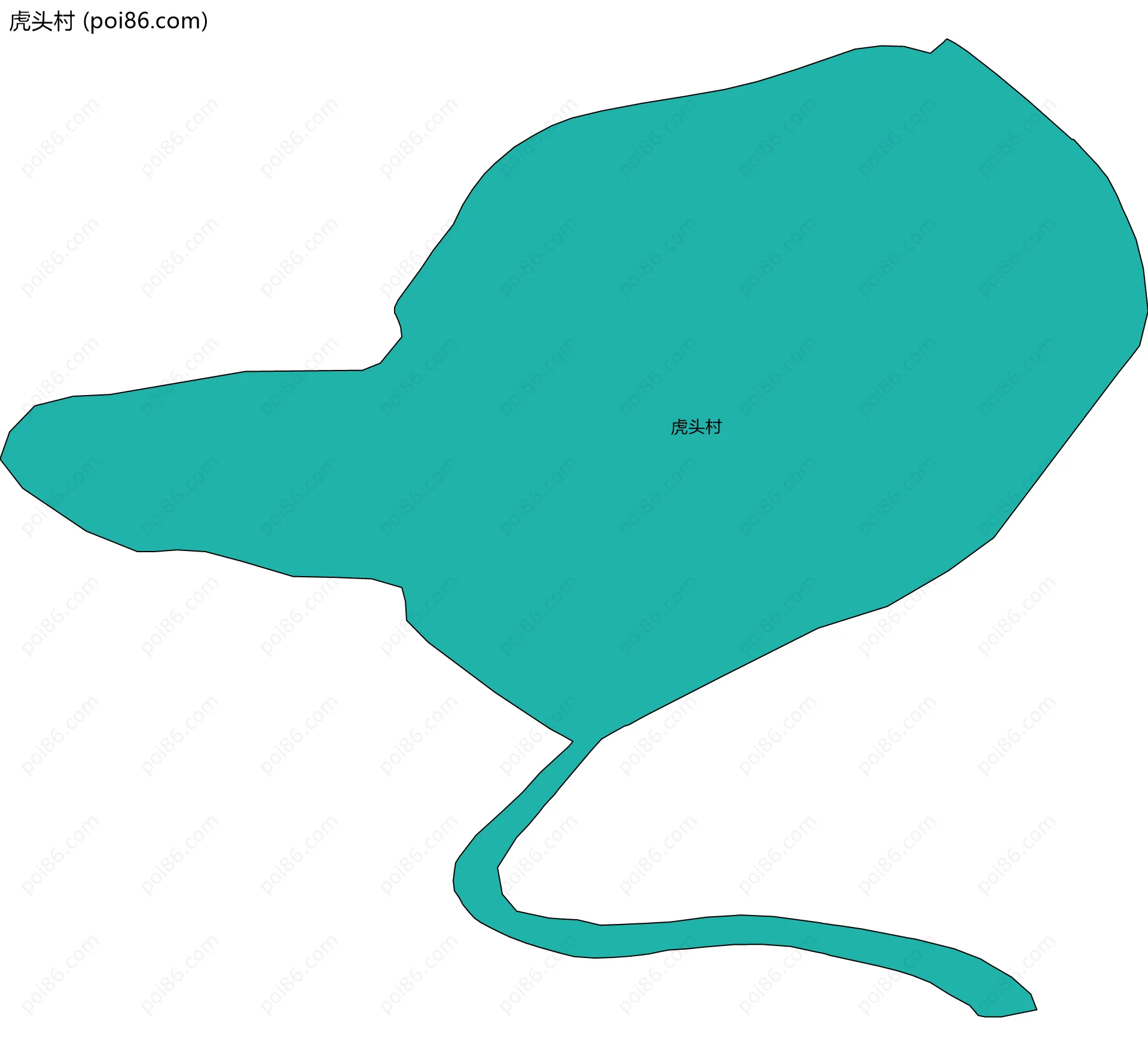 虎头村边界地图