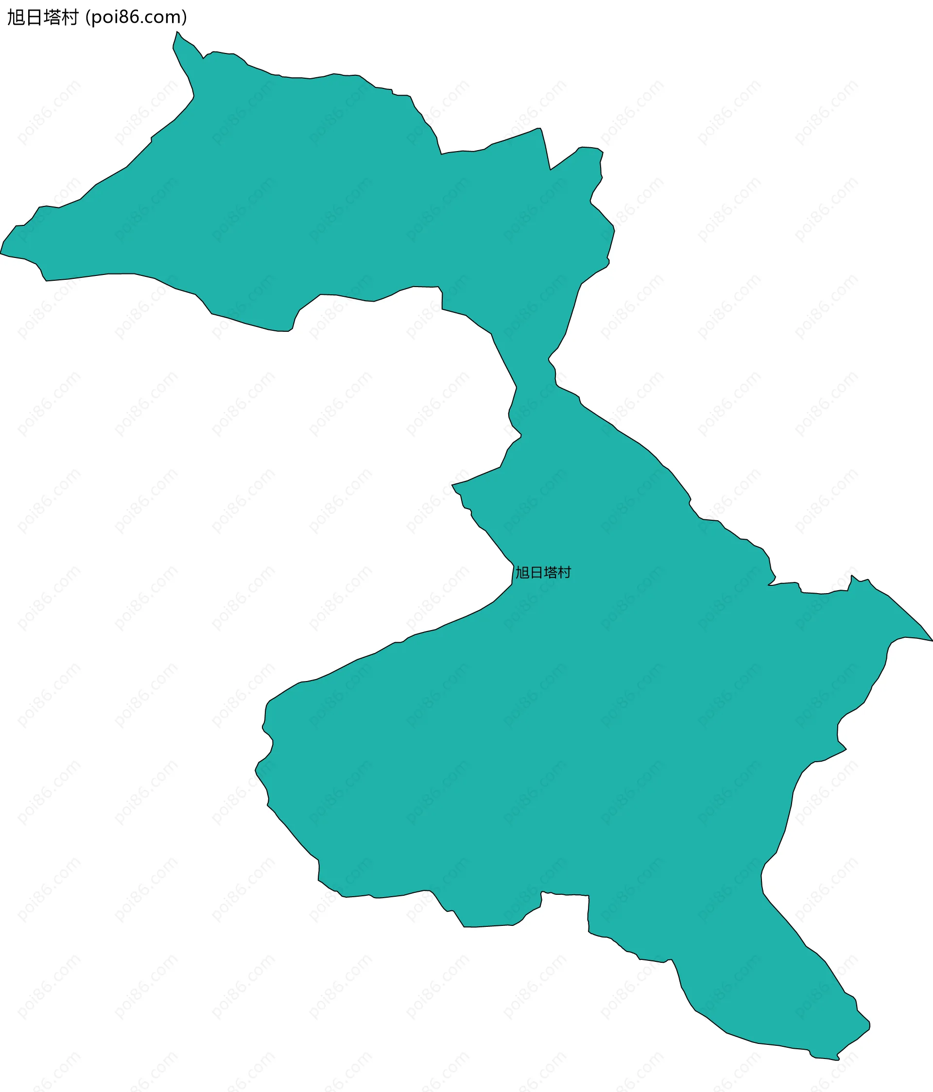 旭日塔村边界地图