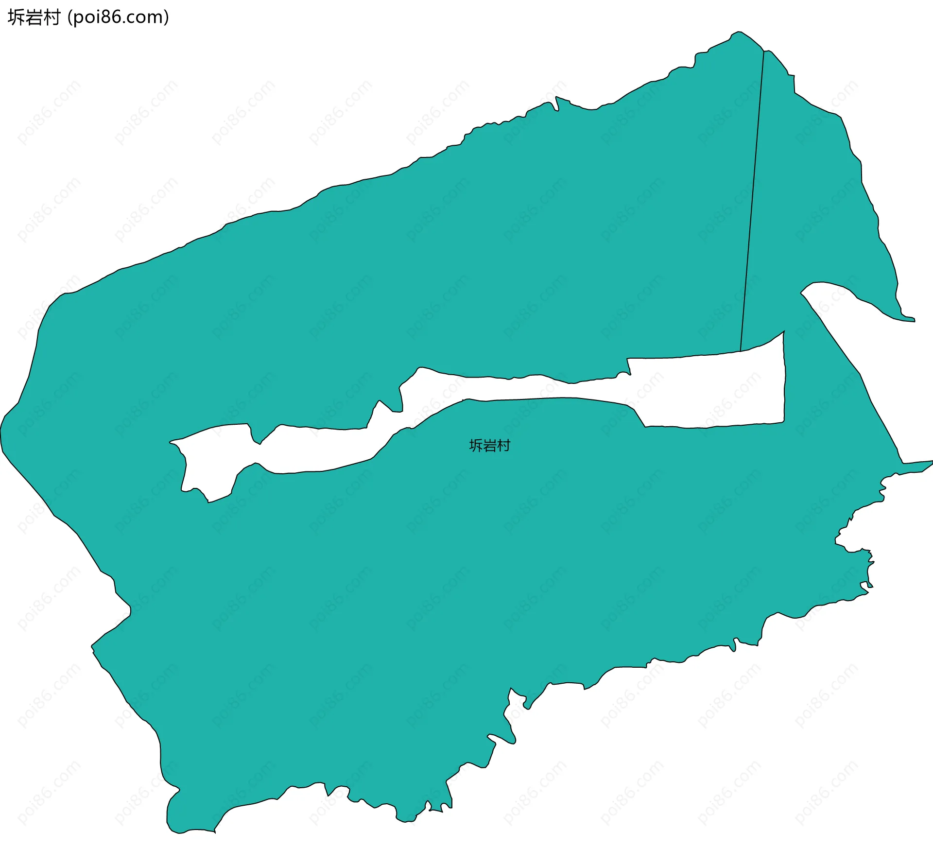 坼岩村边界地图