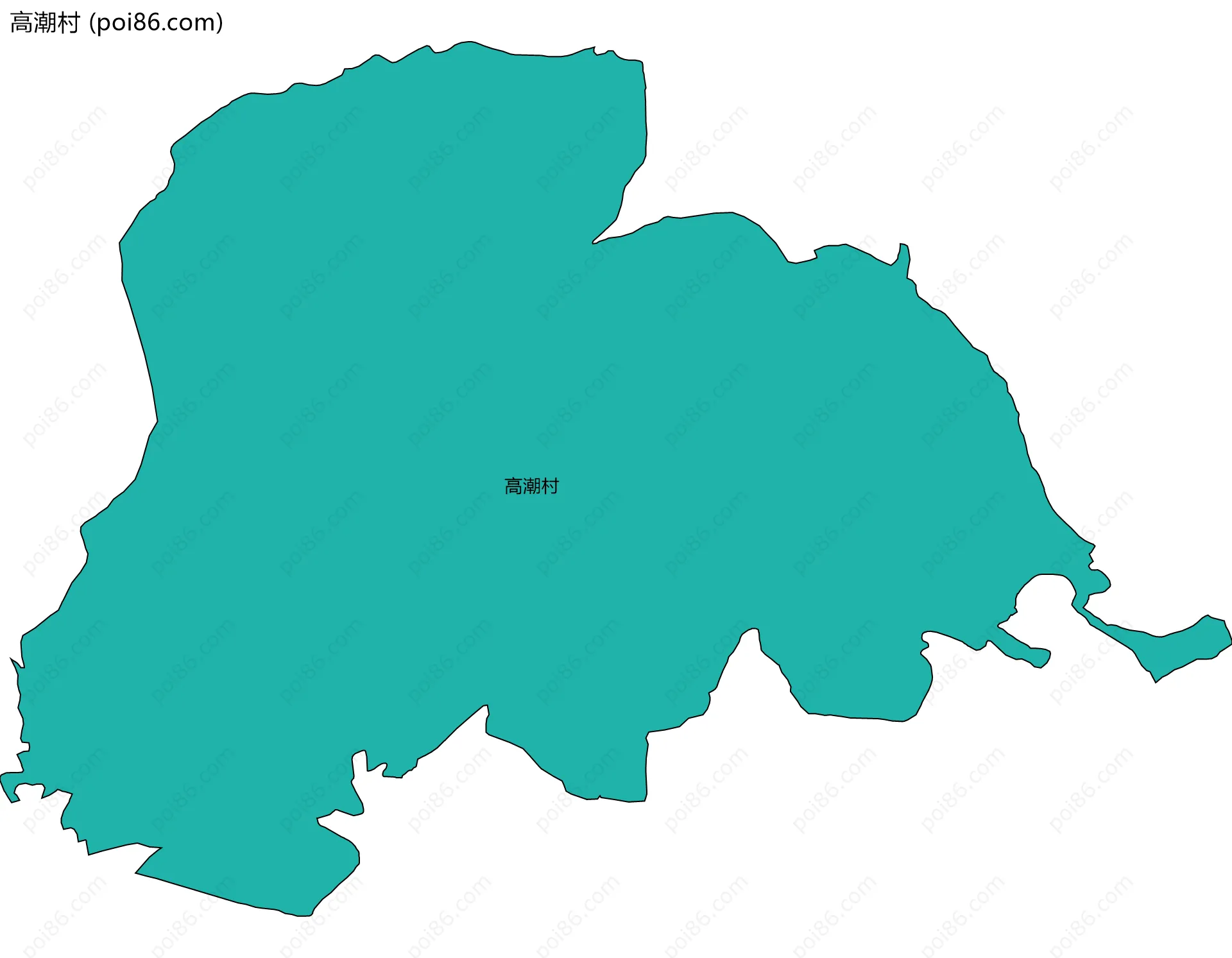 高潮村边界地图