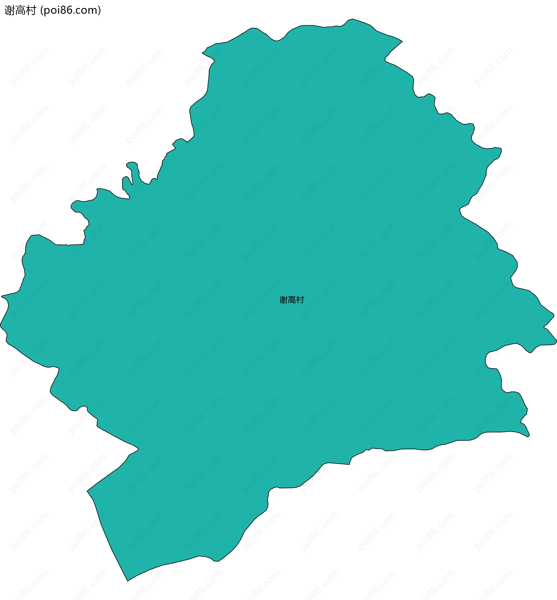 谢高村边界地图
