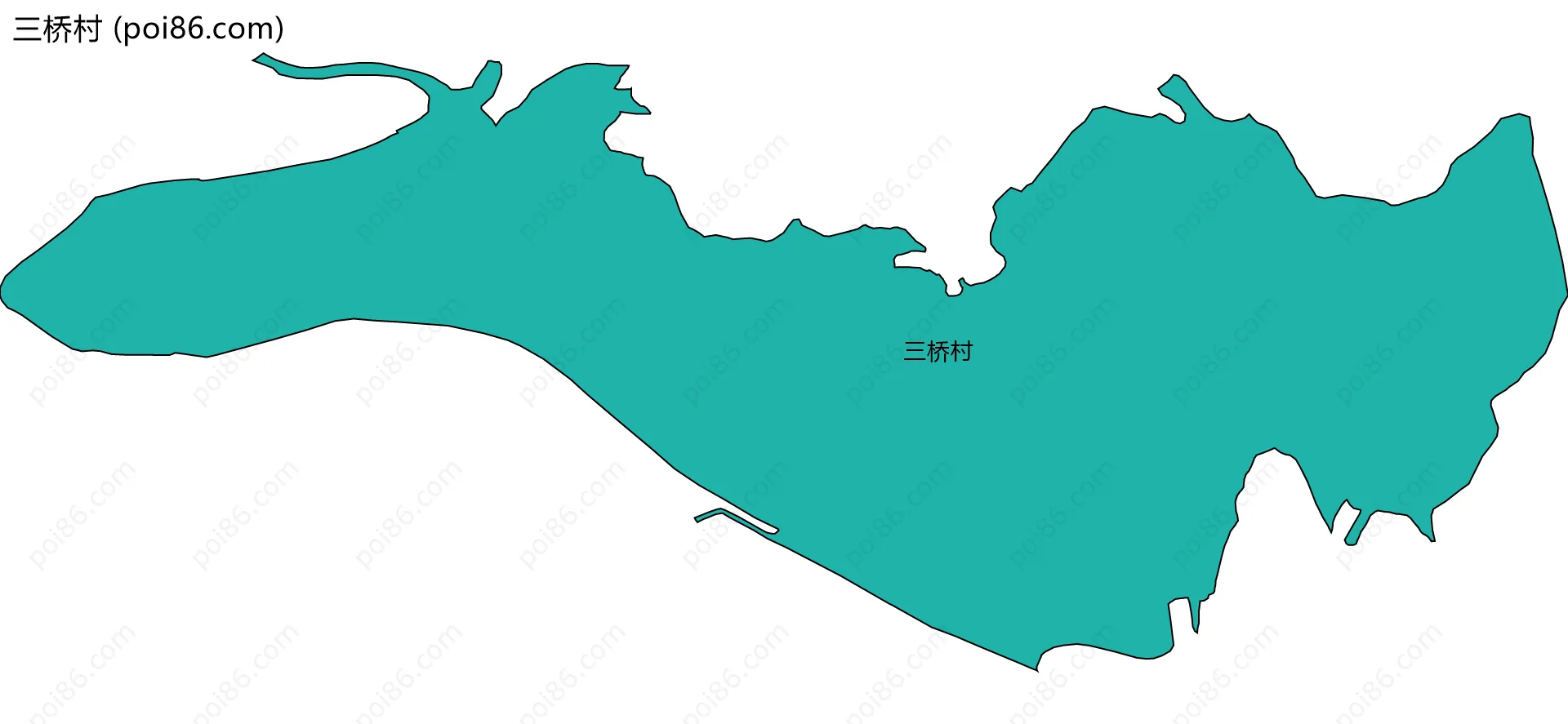 三桥村边界地图