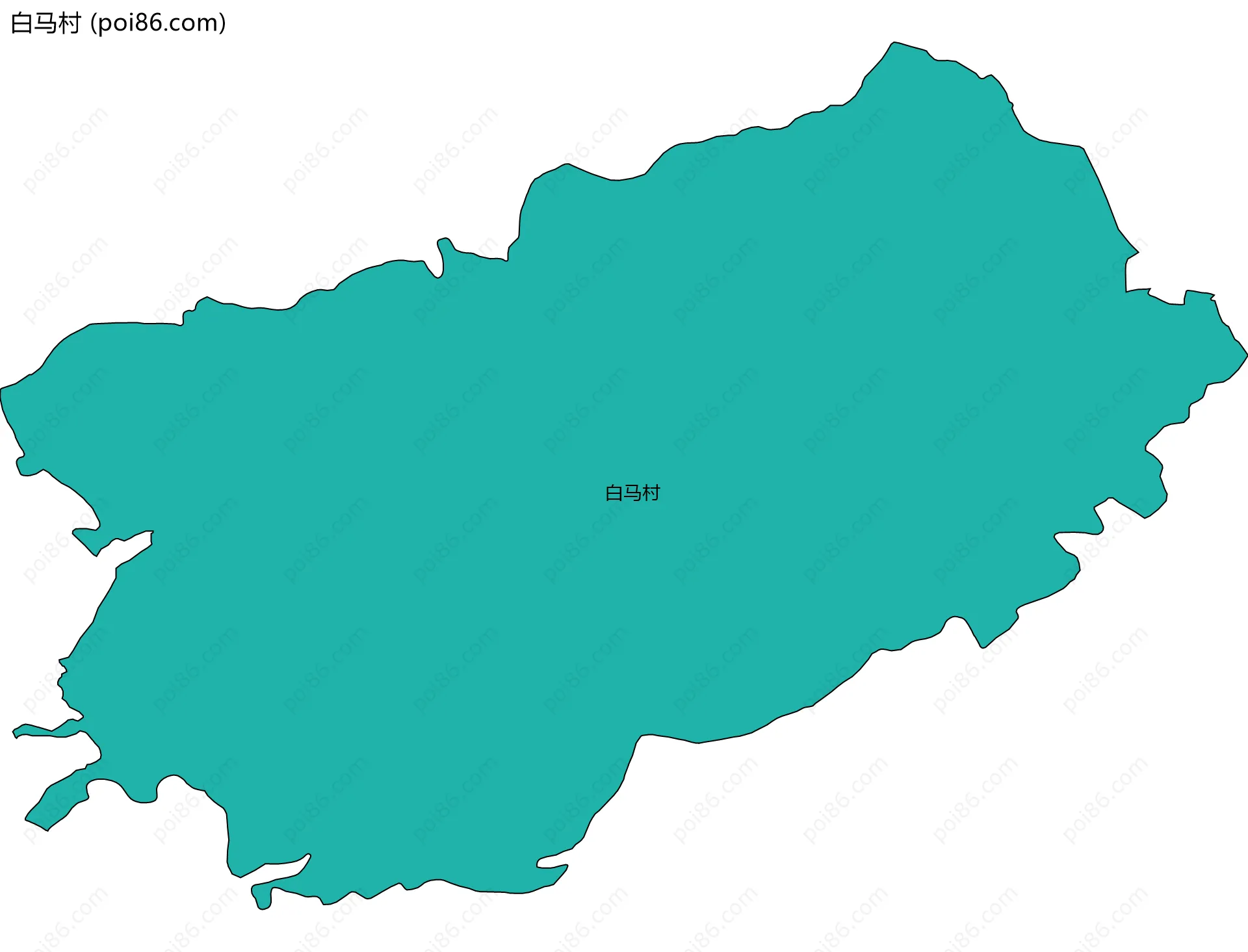 白马村边界地图