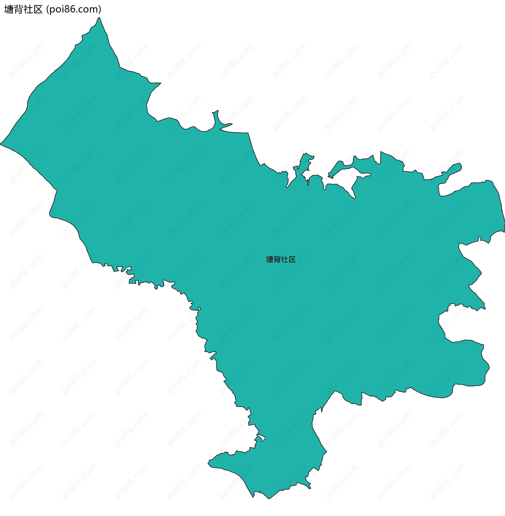 塘背社区边界地图