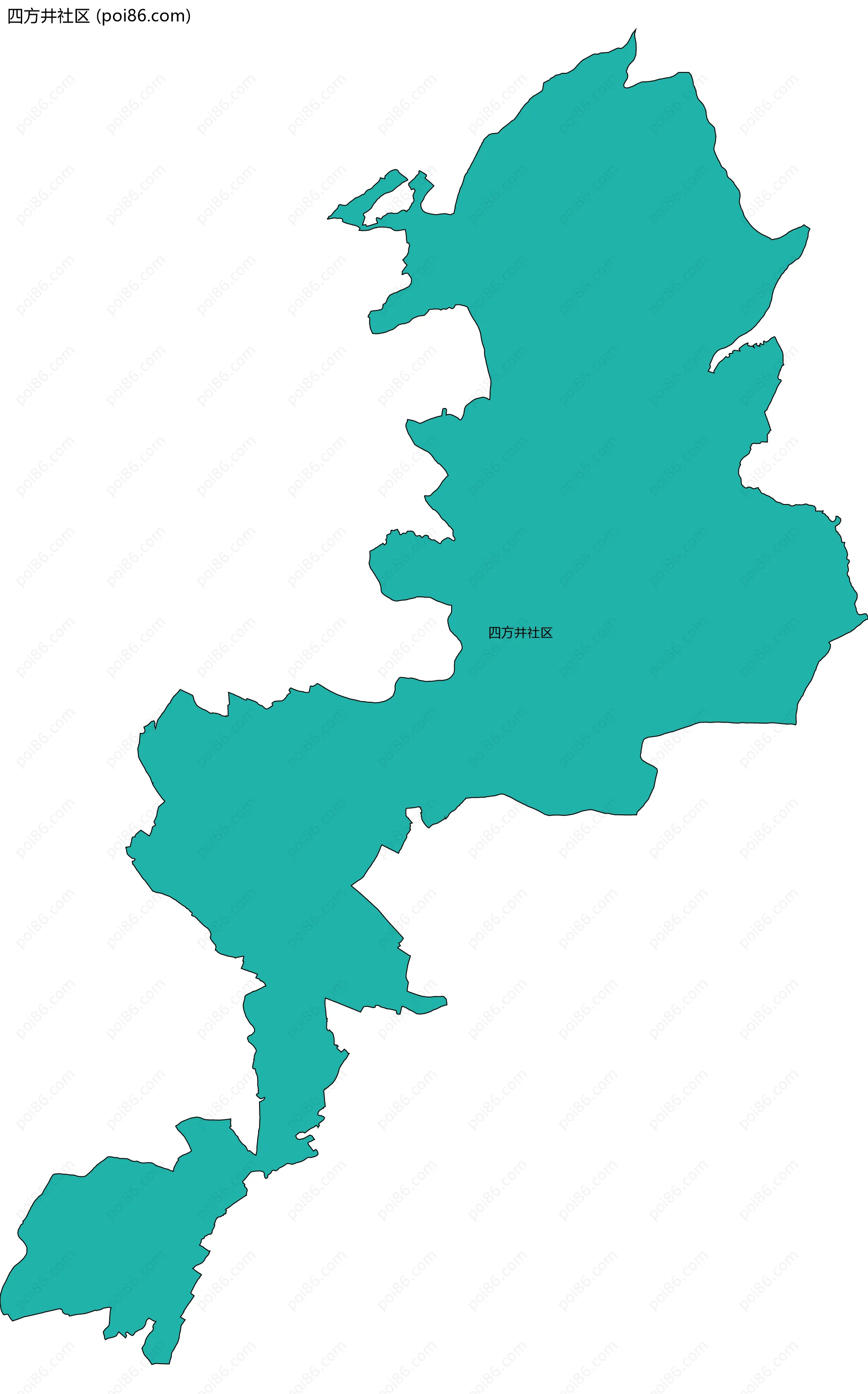 四方井社区边界地图