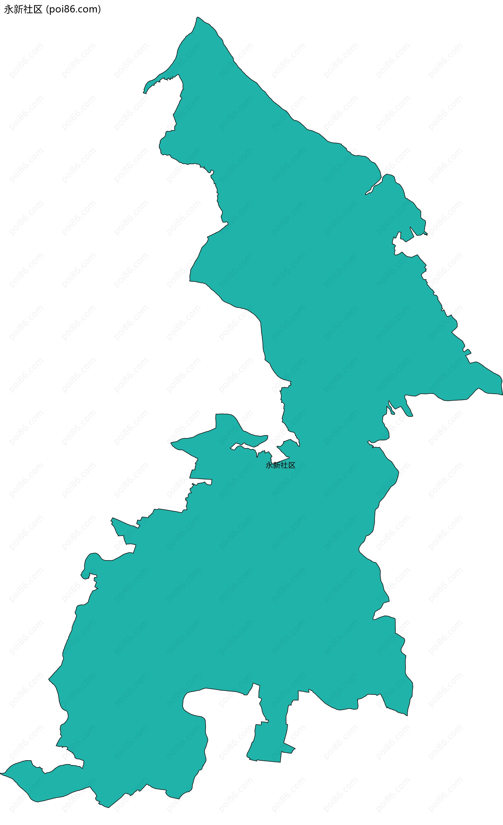 永新社区边界地图