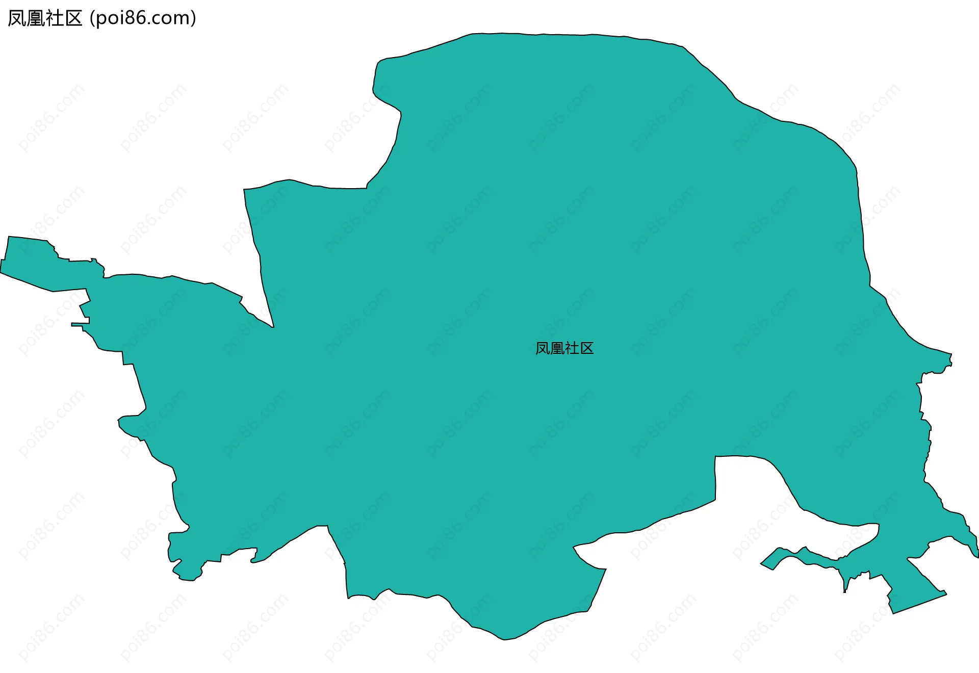 凤凰社区边界地图