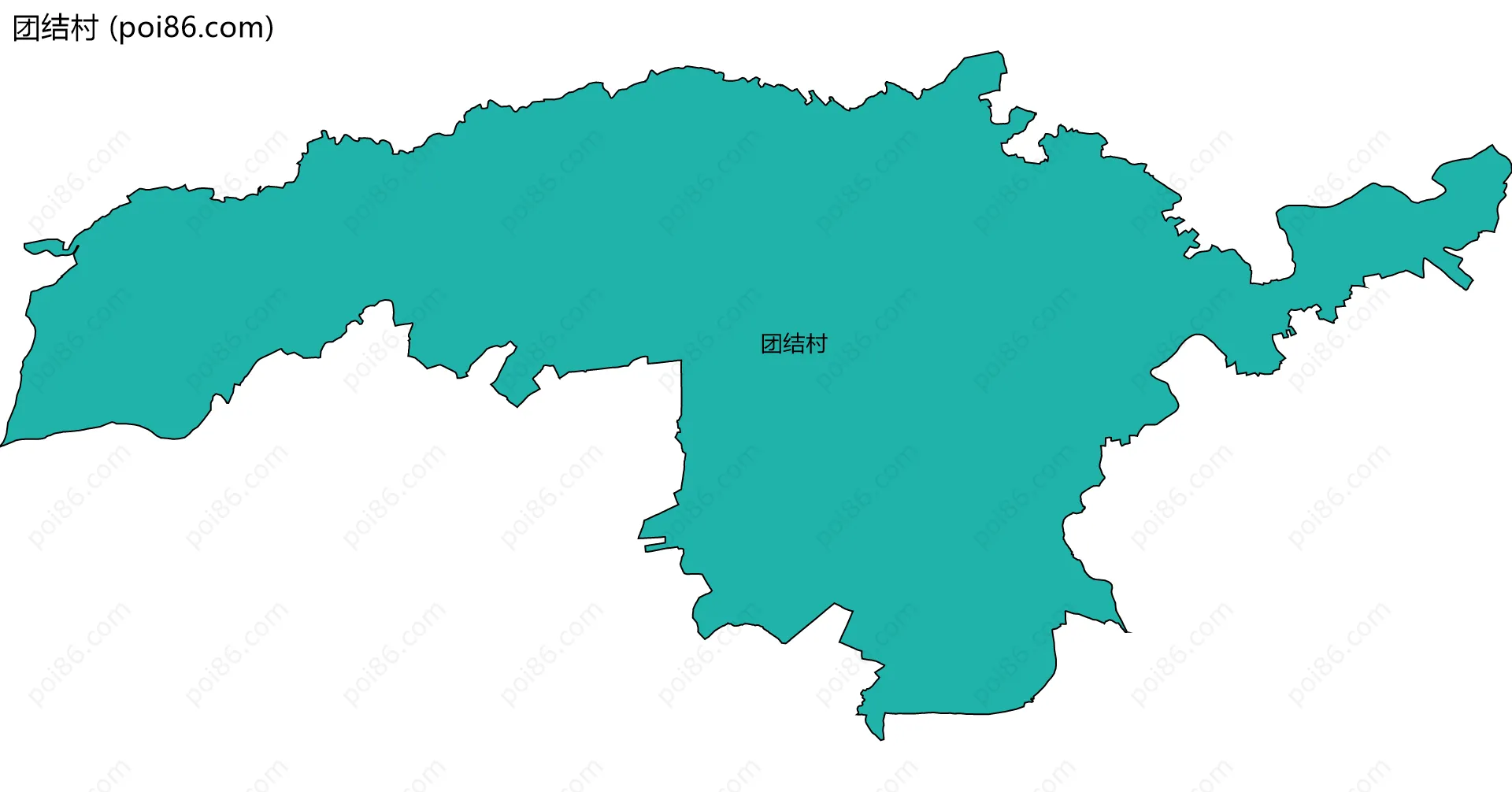 团结村边界地图
