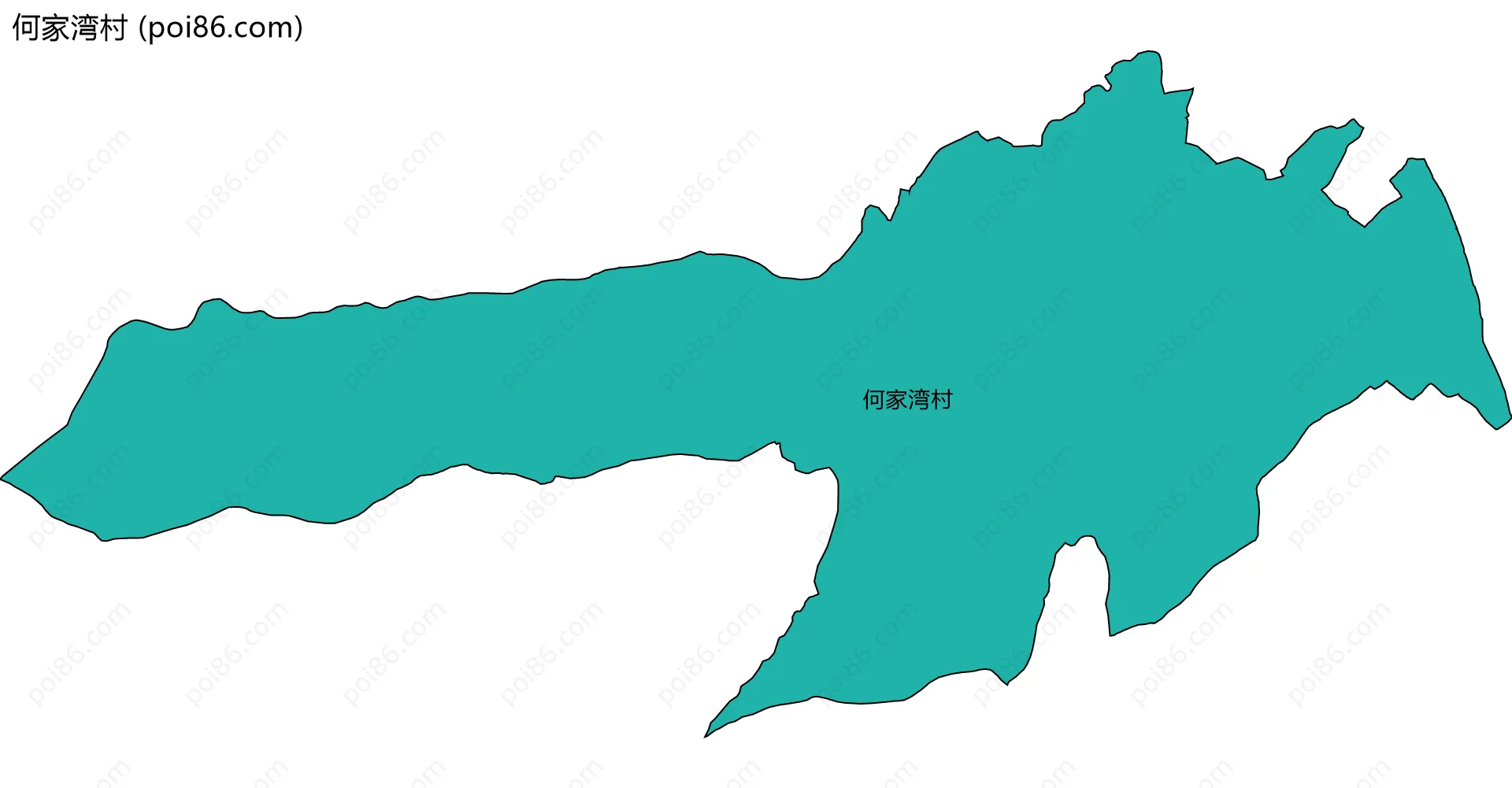 何家湾村边界地图
