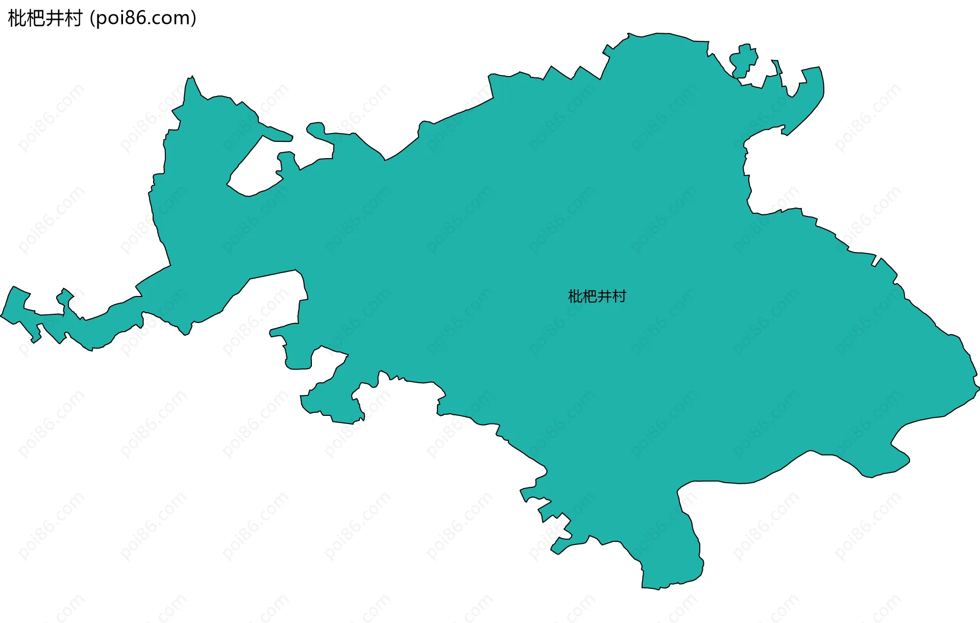 枇杷井村边界地图