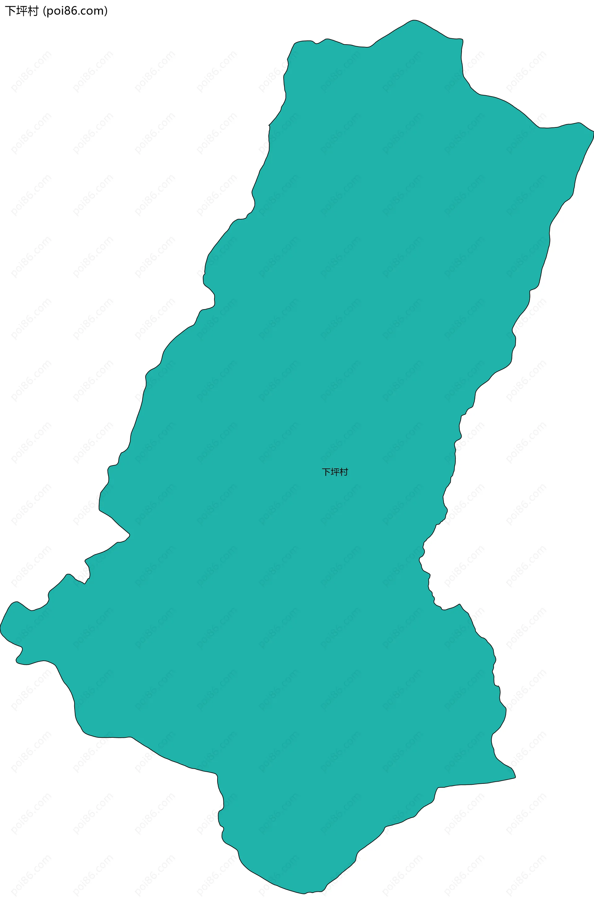 下坪村边界地图