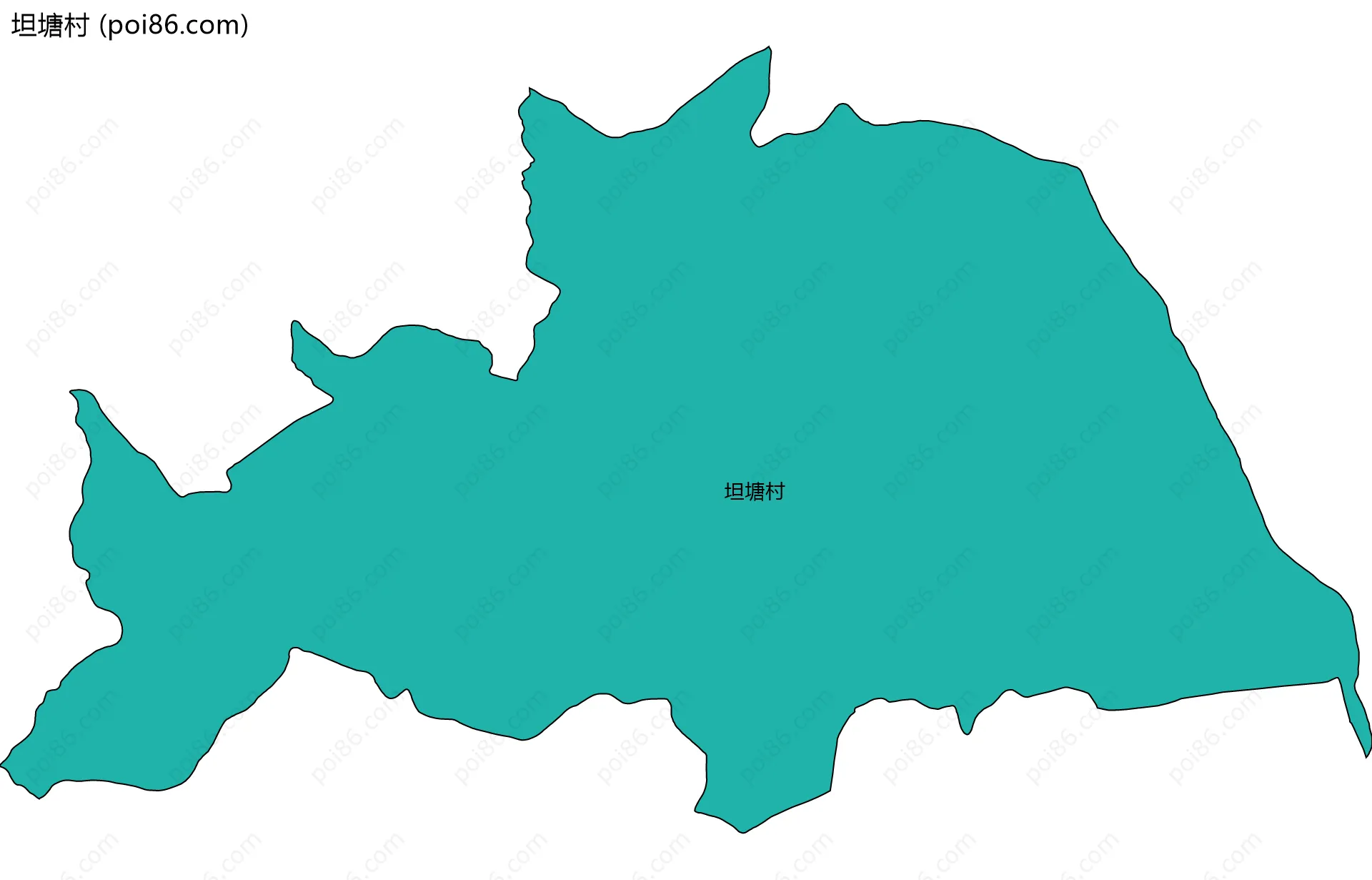 坦塘村边界地图
