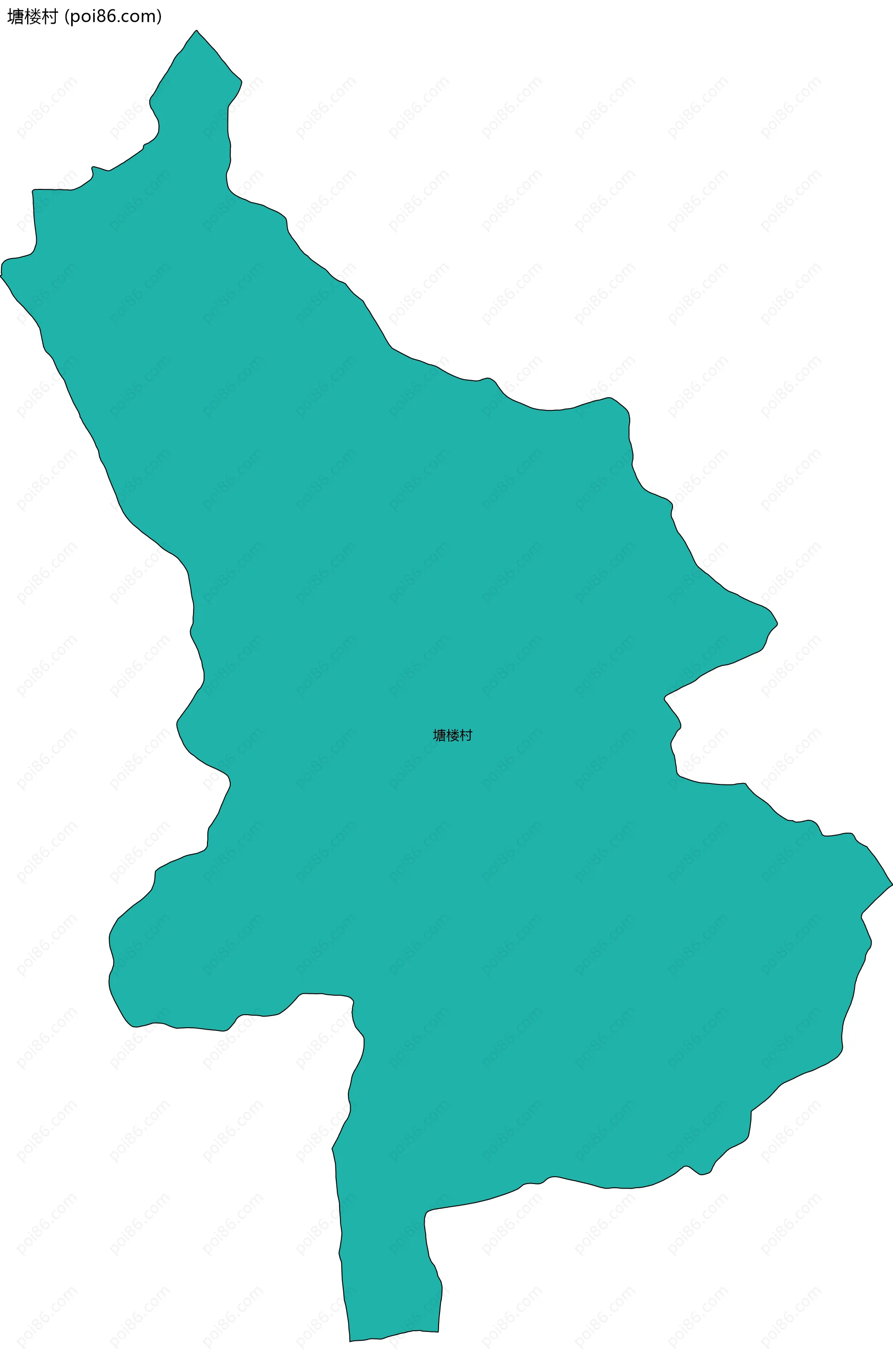 塘楼村边界地图