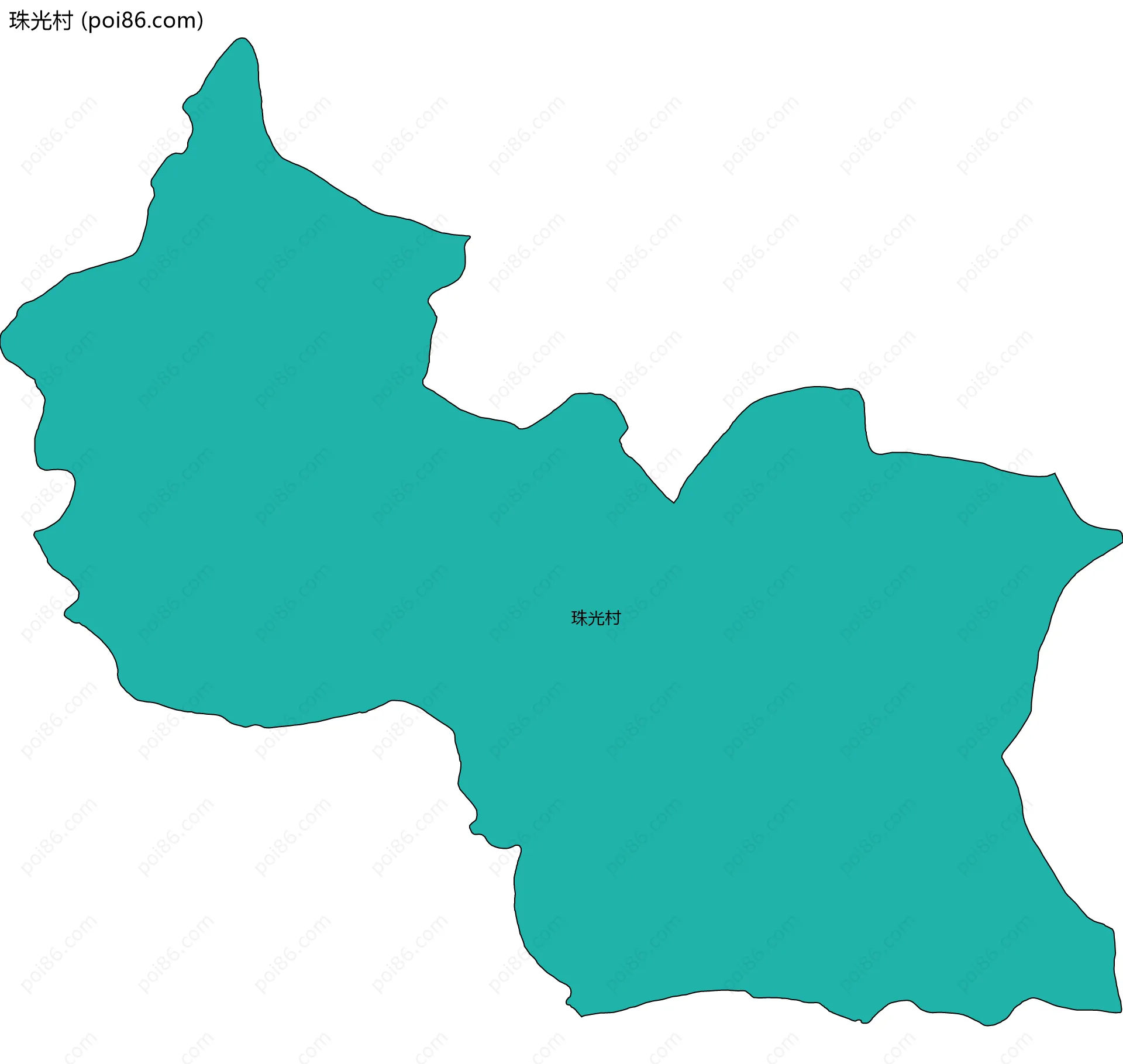 珠光村边界地图