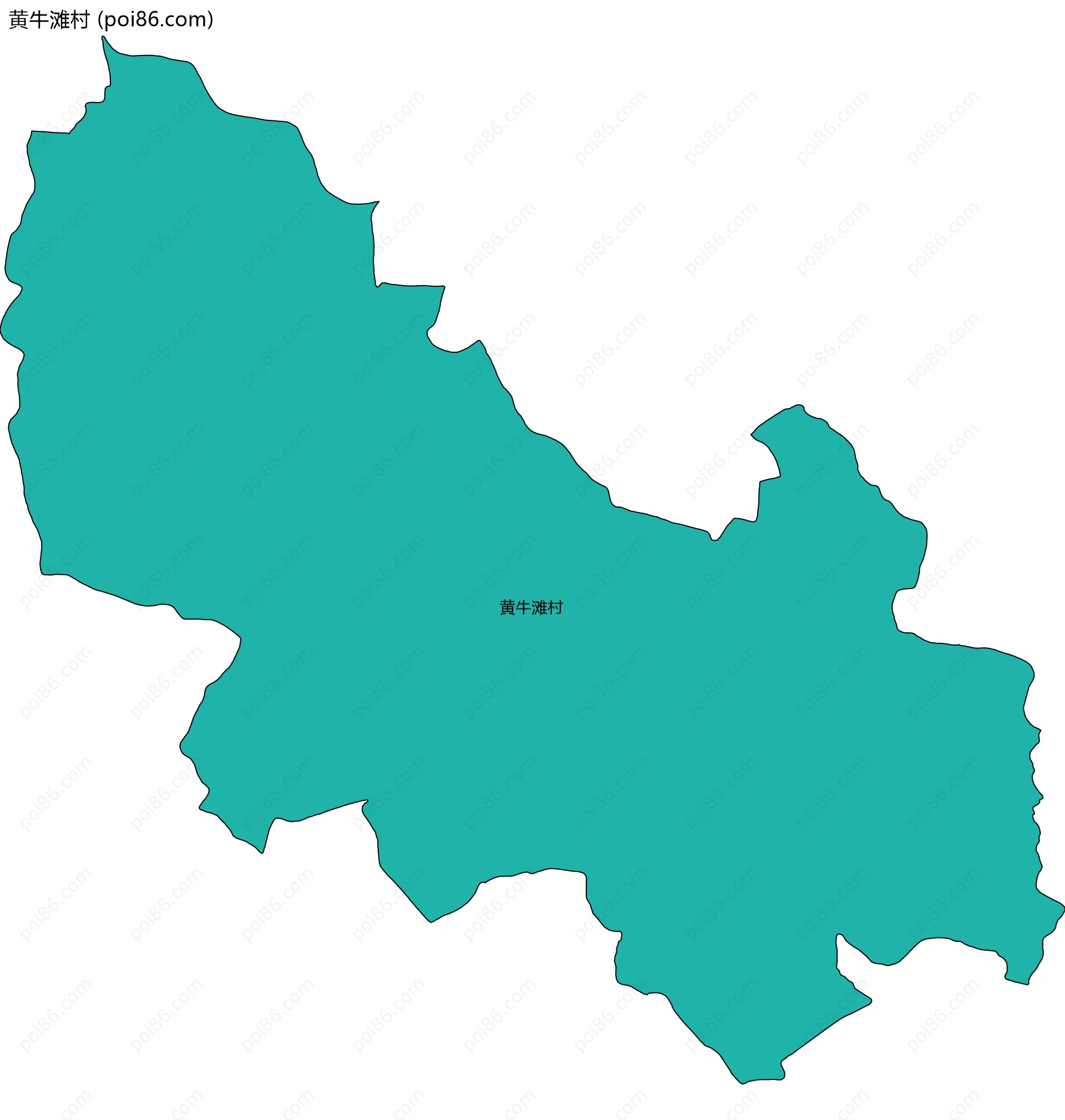 黄牛滩村边界地图