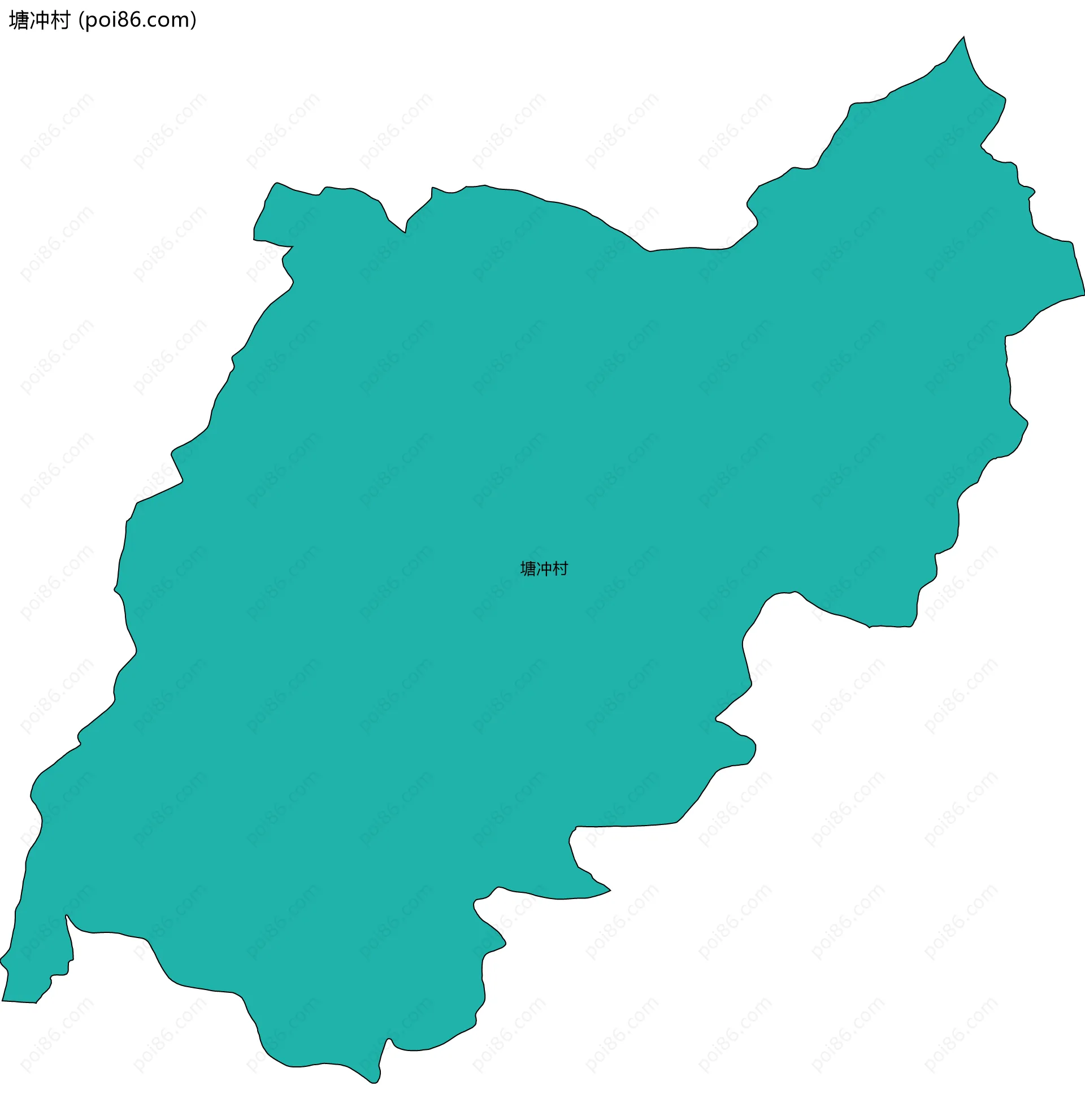 塘冲村边界地图