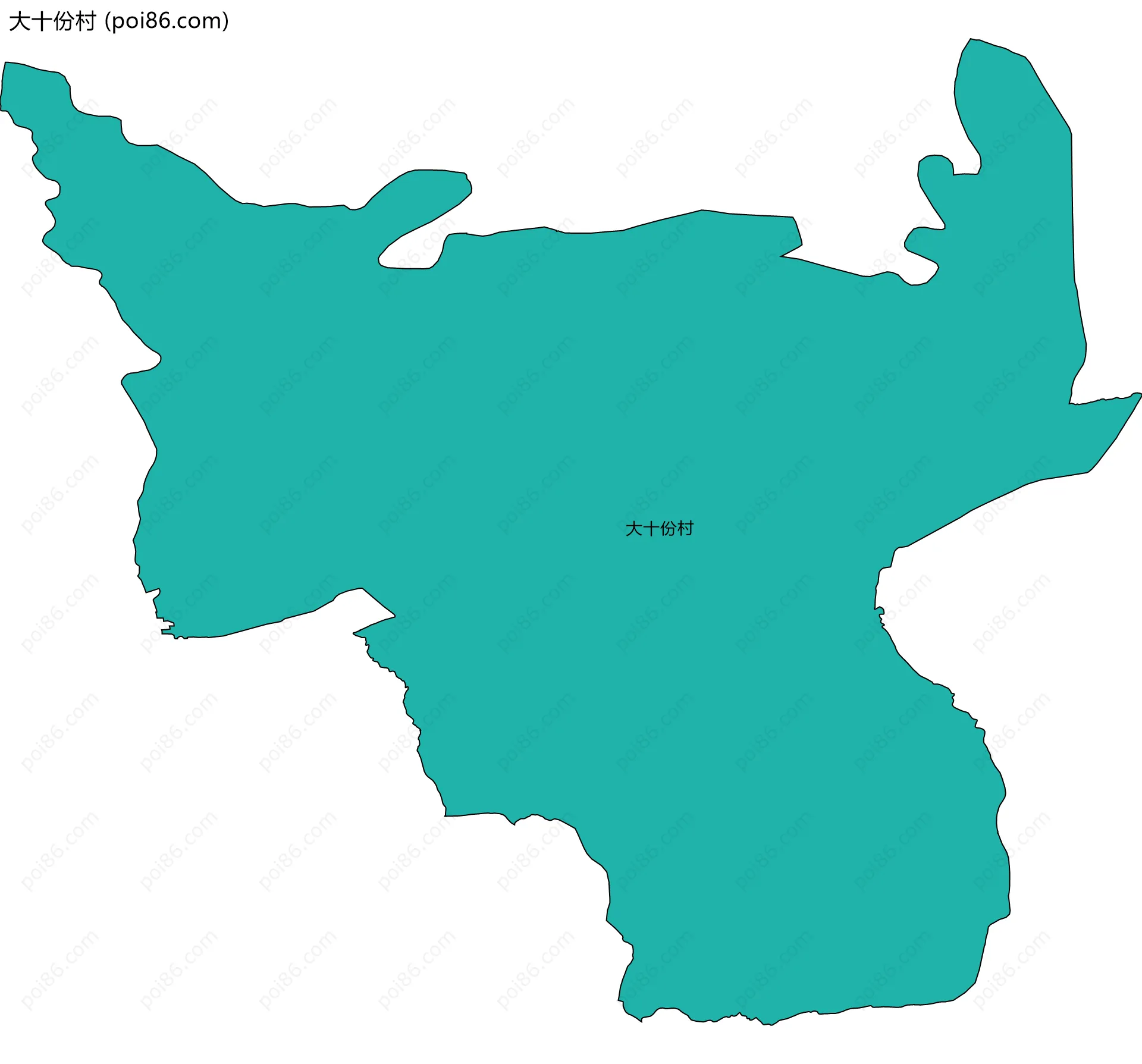大十份村边界地图