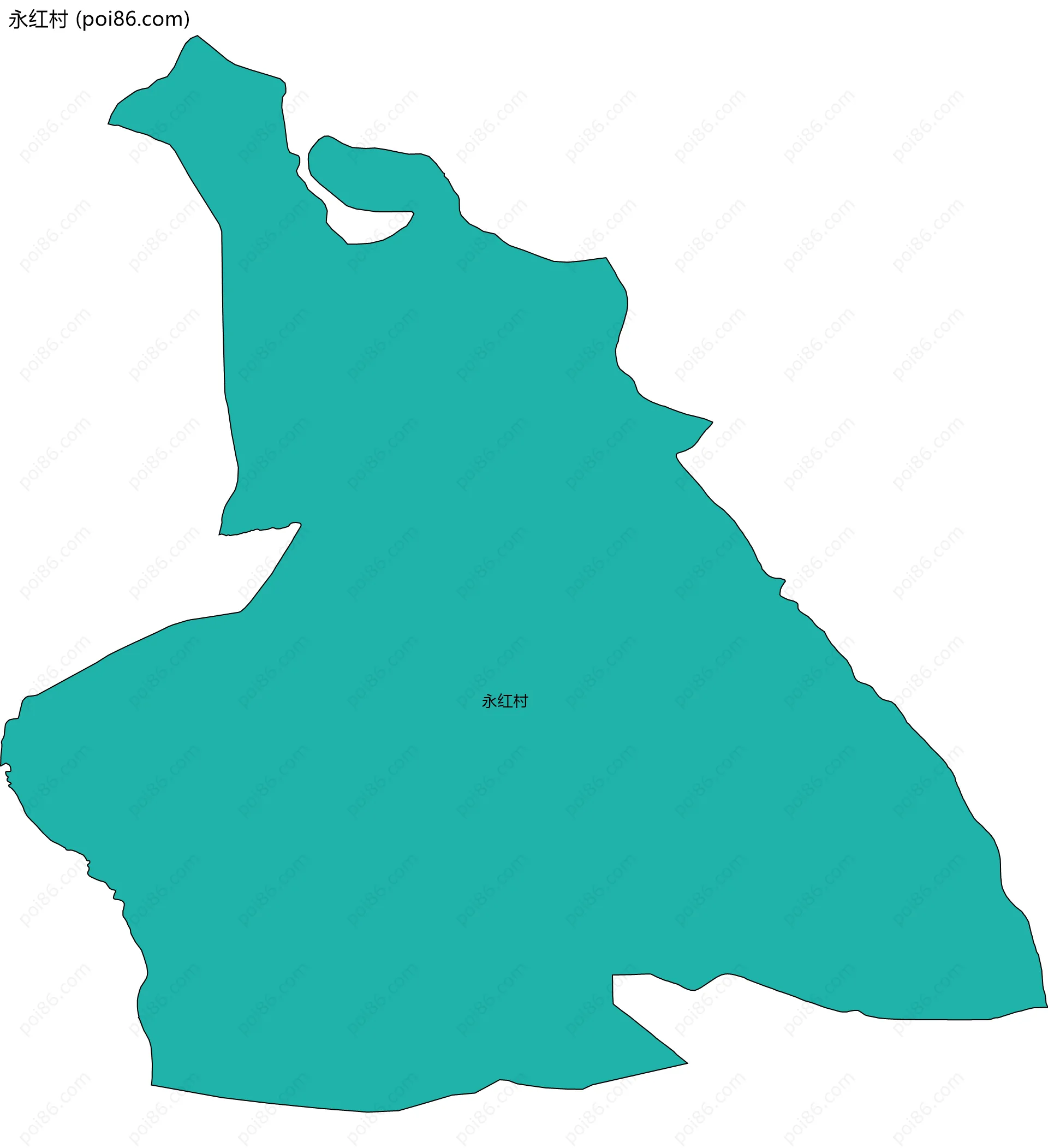 永红村边界地图