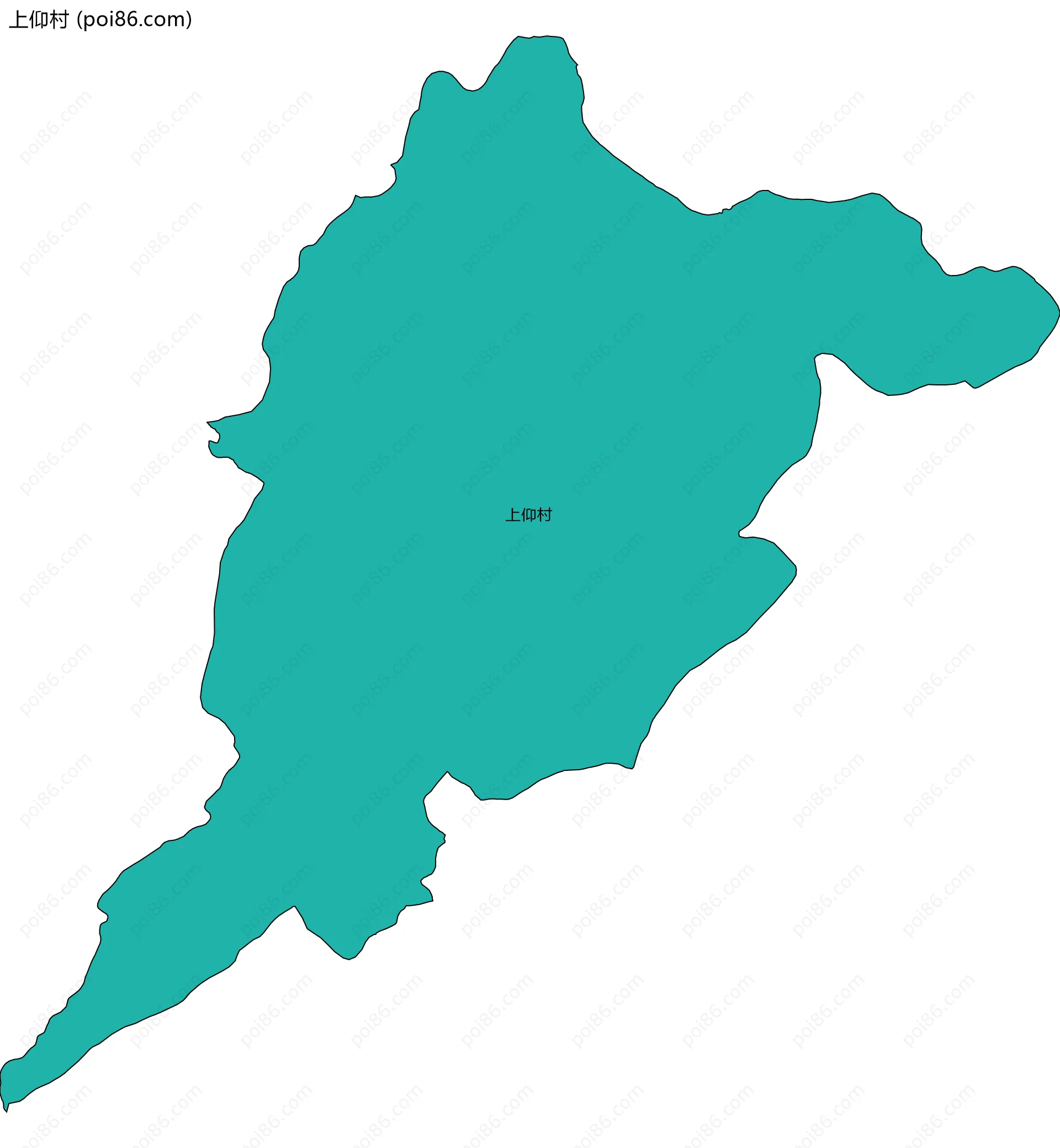 上仰村边界地图