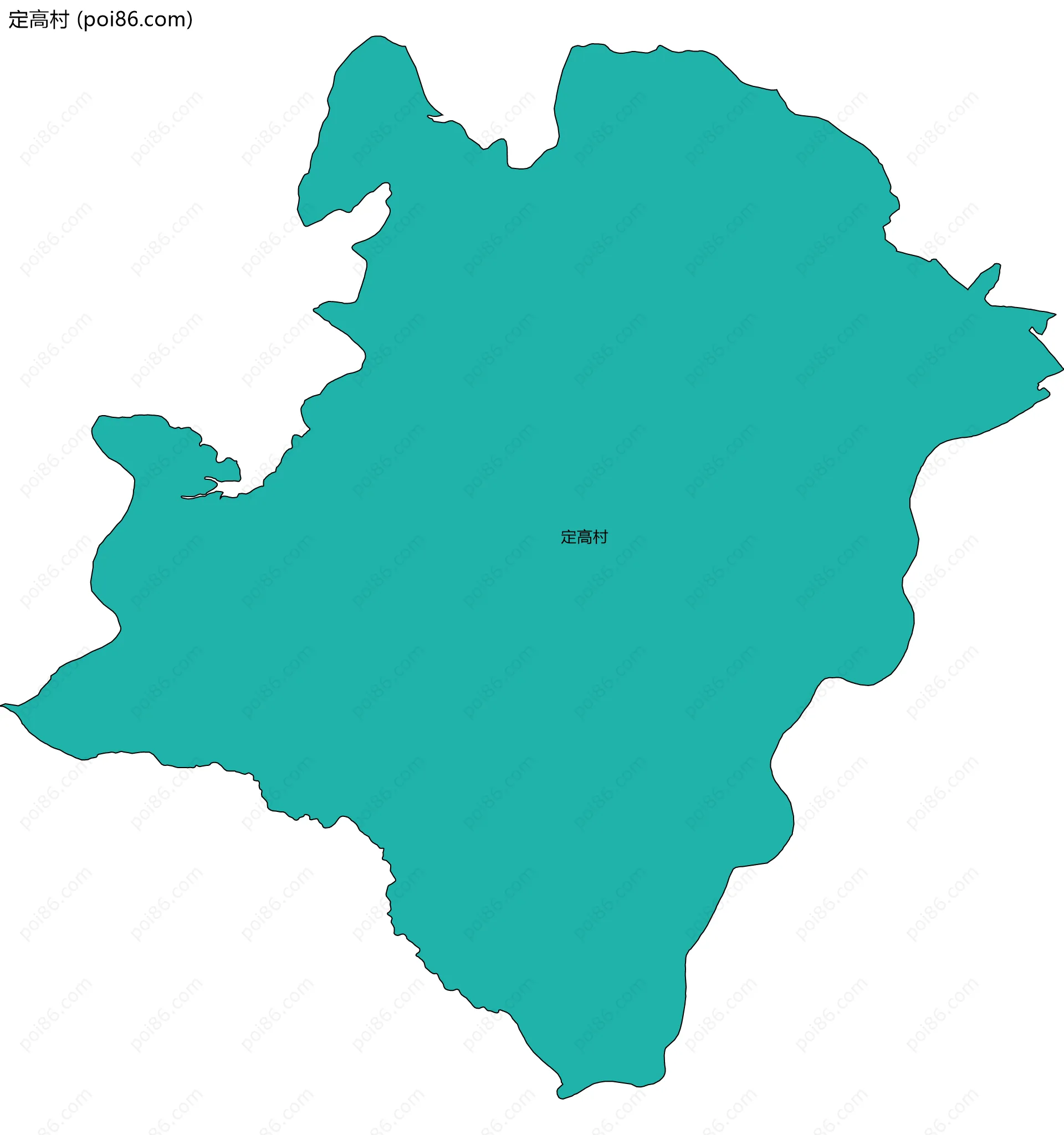 定高村边界地图