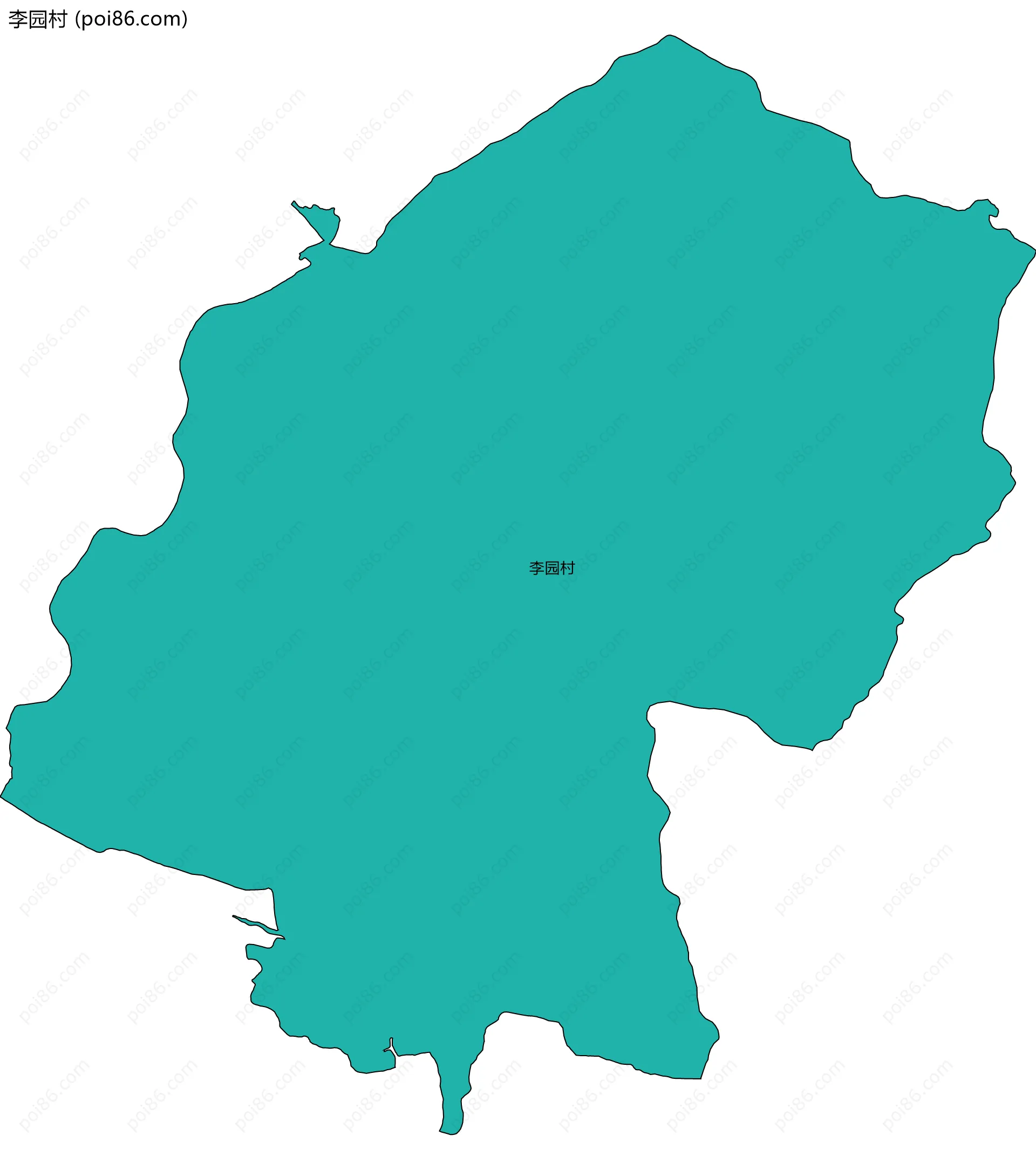 李园村边界地图