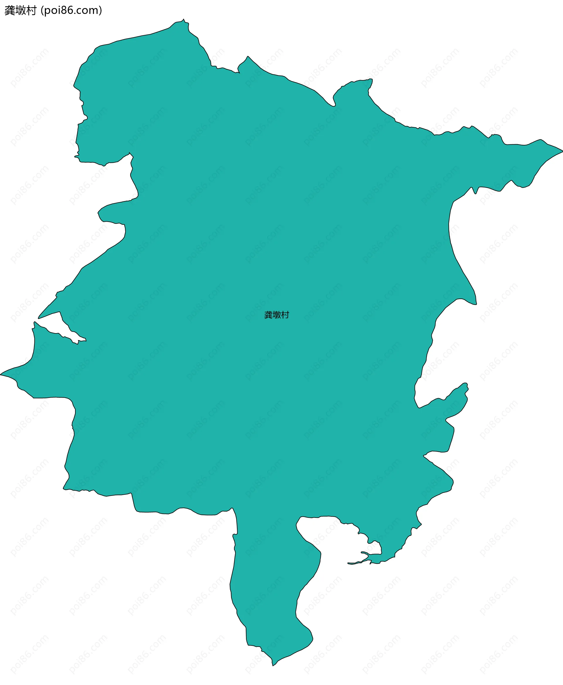 龚墩村边界地图