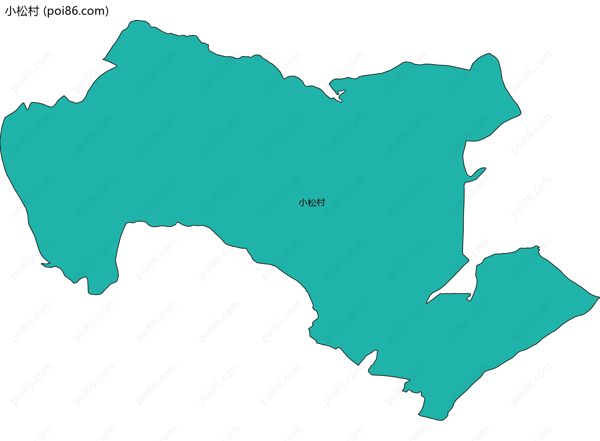 小松村边界地图