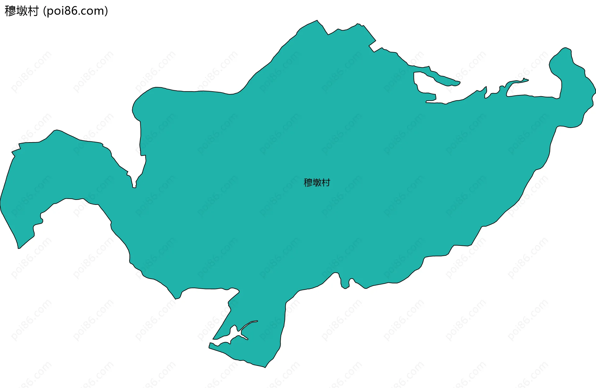 穆墩村边界地图