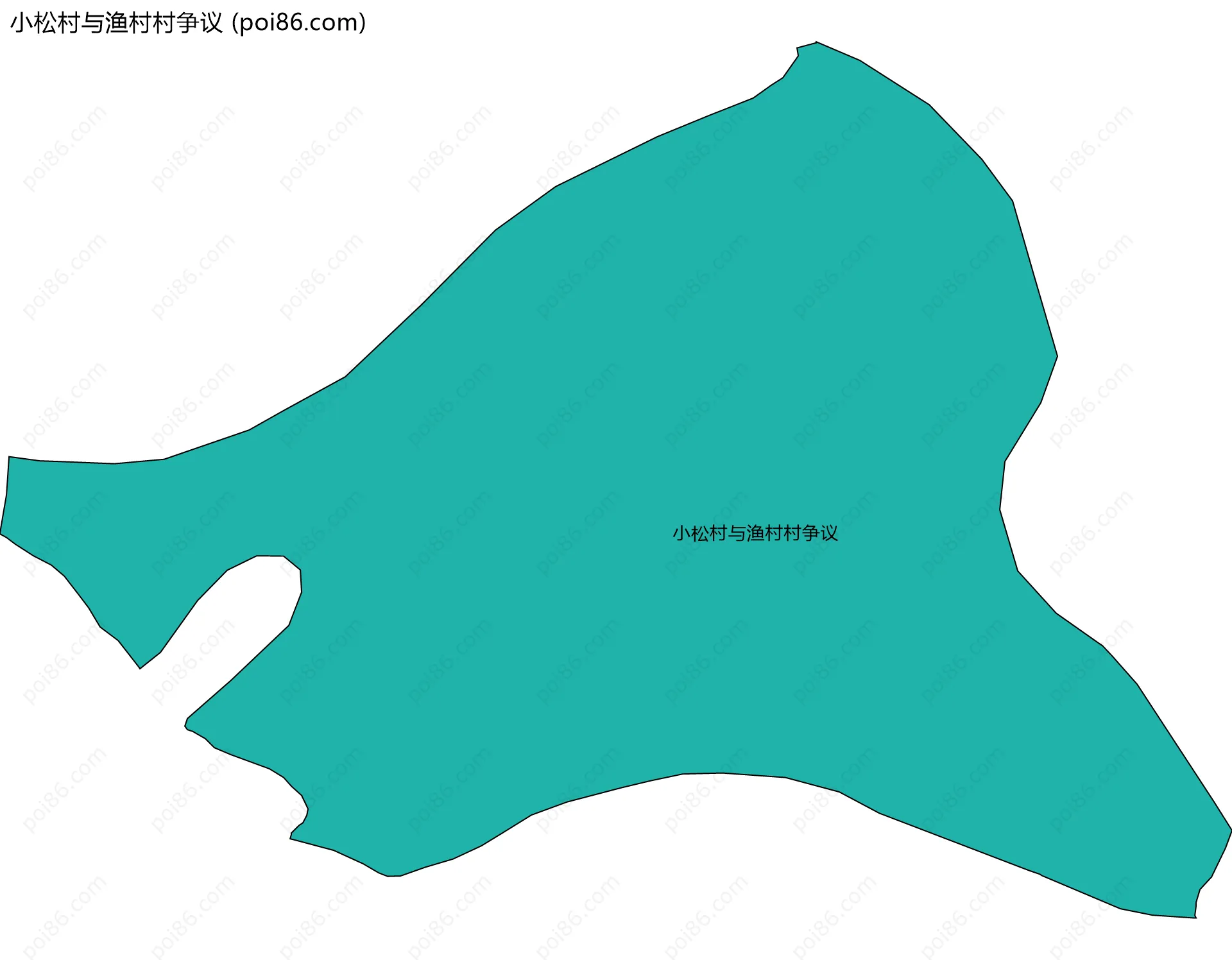 小松村与渔村村争议边界地图