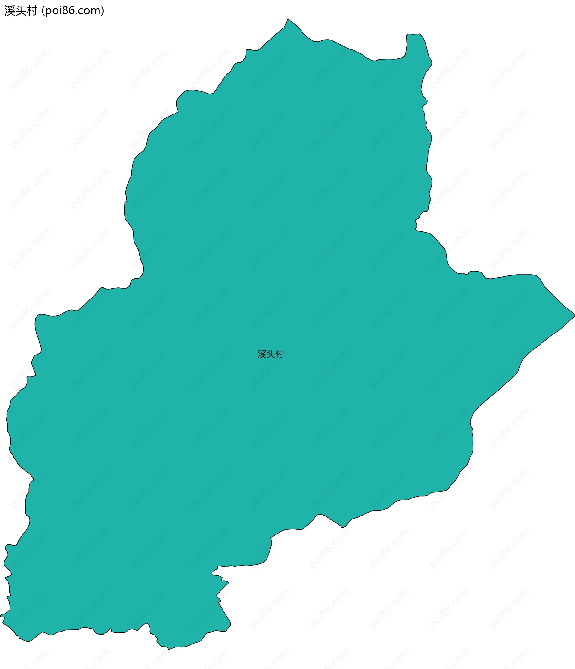 溪头村边界地图