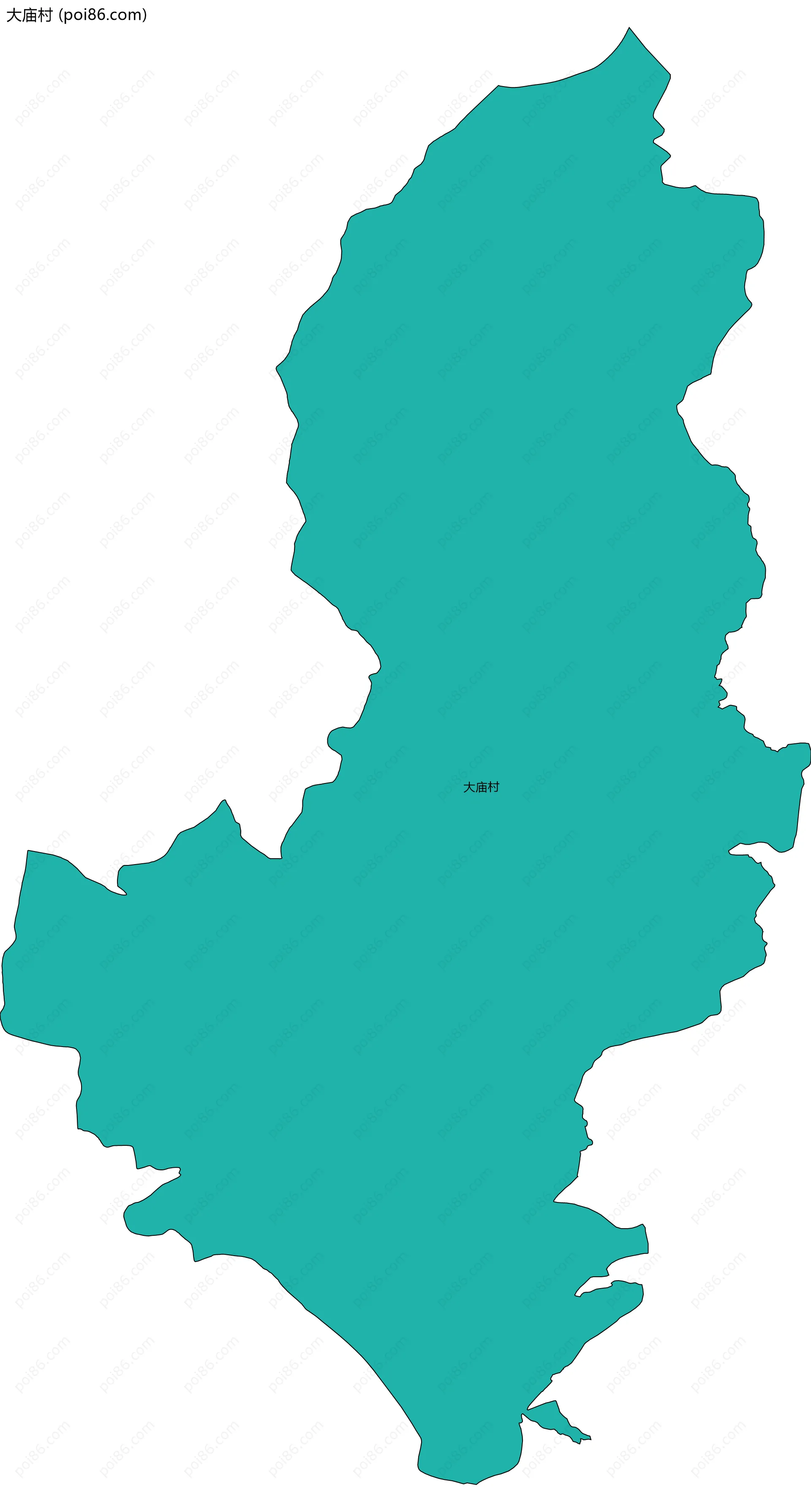 大庙村边界地图