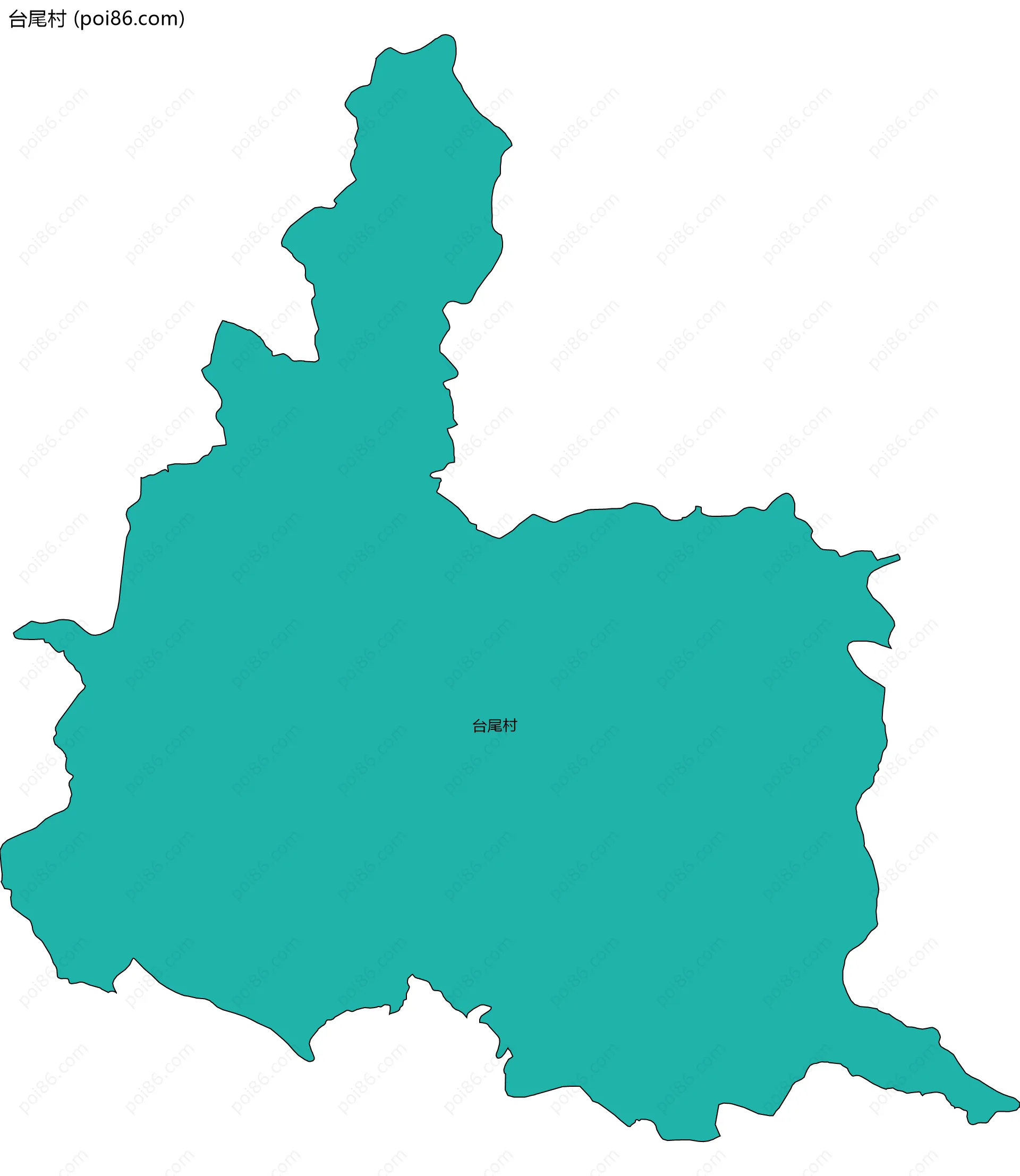 台尾村边界地图