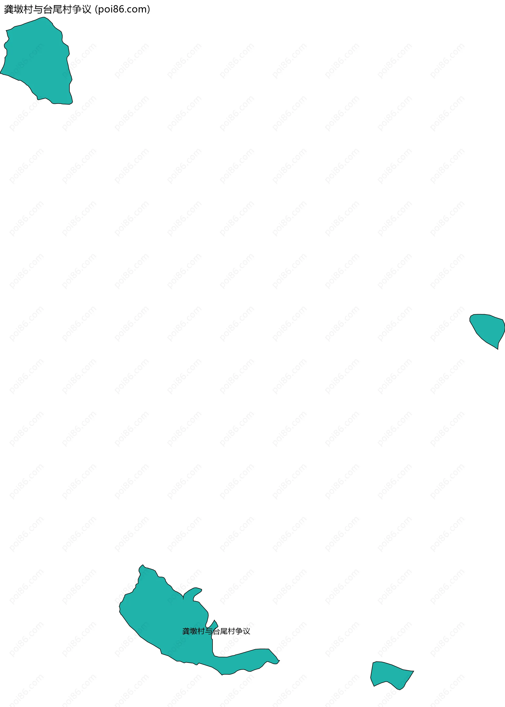 龚墩村与台尾村争议边界地图