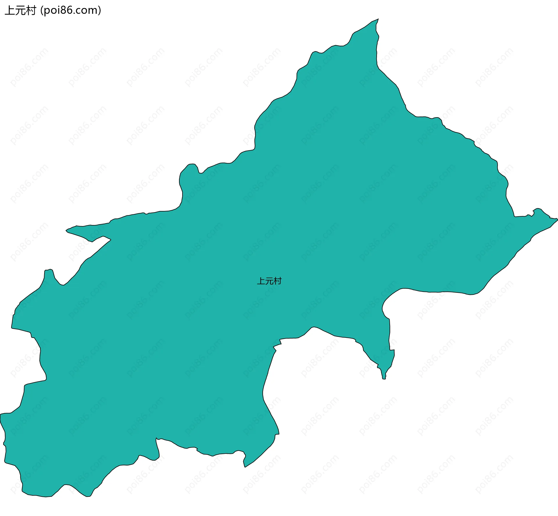 上元村边界地图
