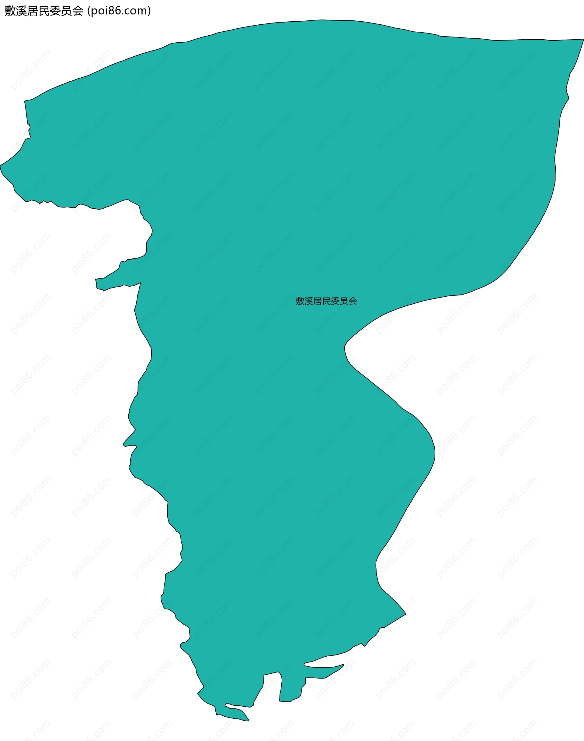 敷溪居民委员会边界地图