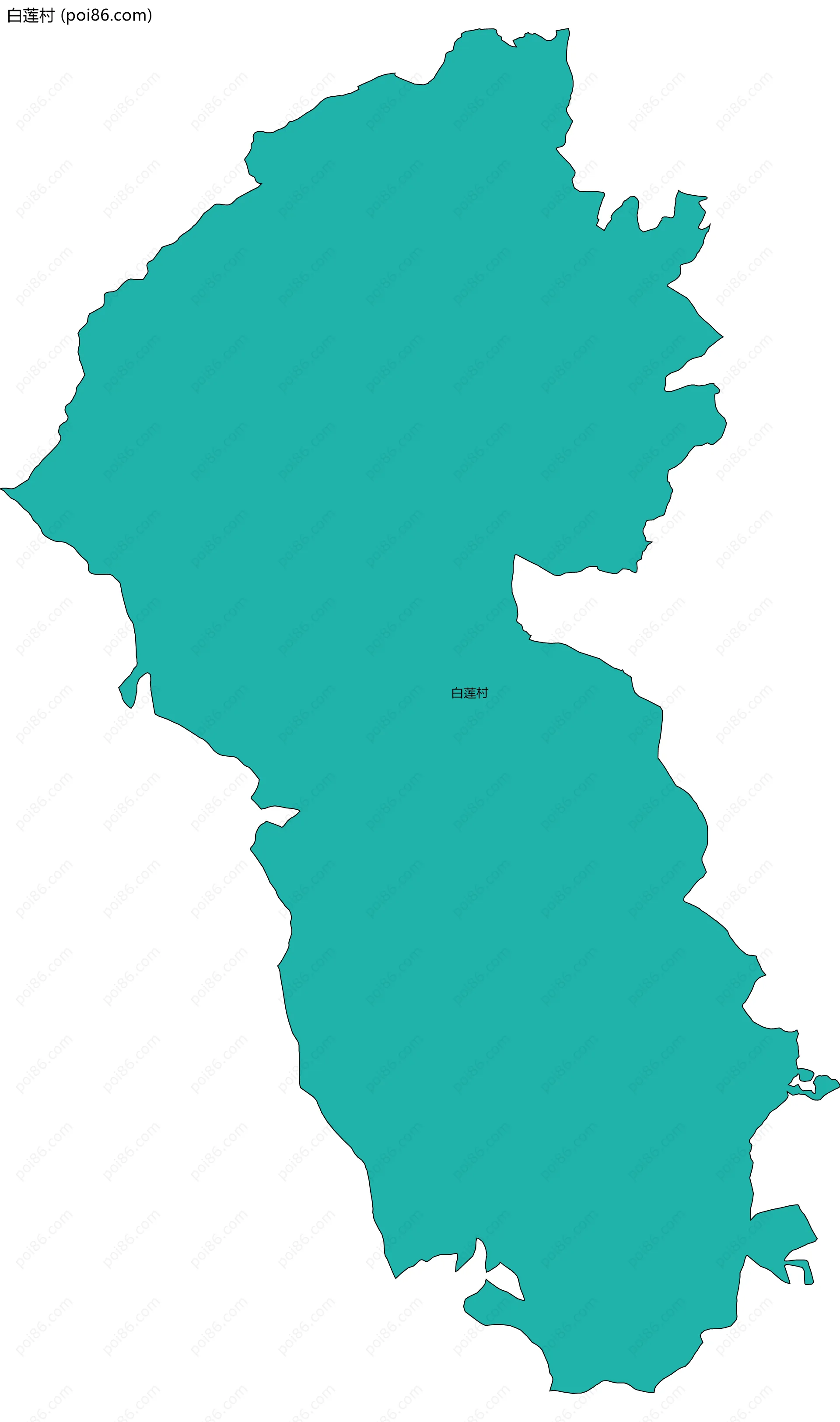 白莲村边界地图