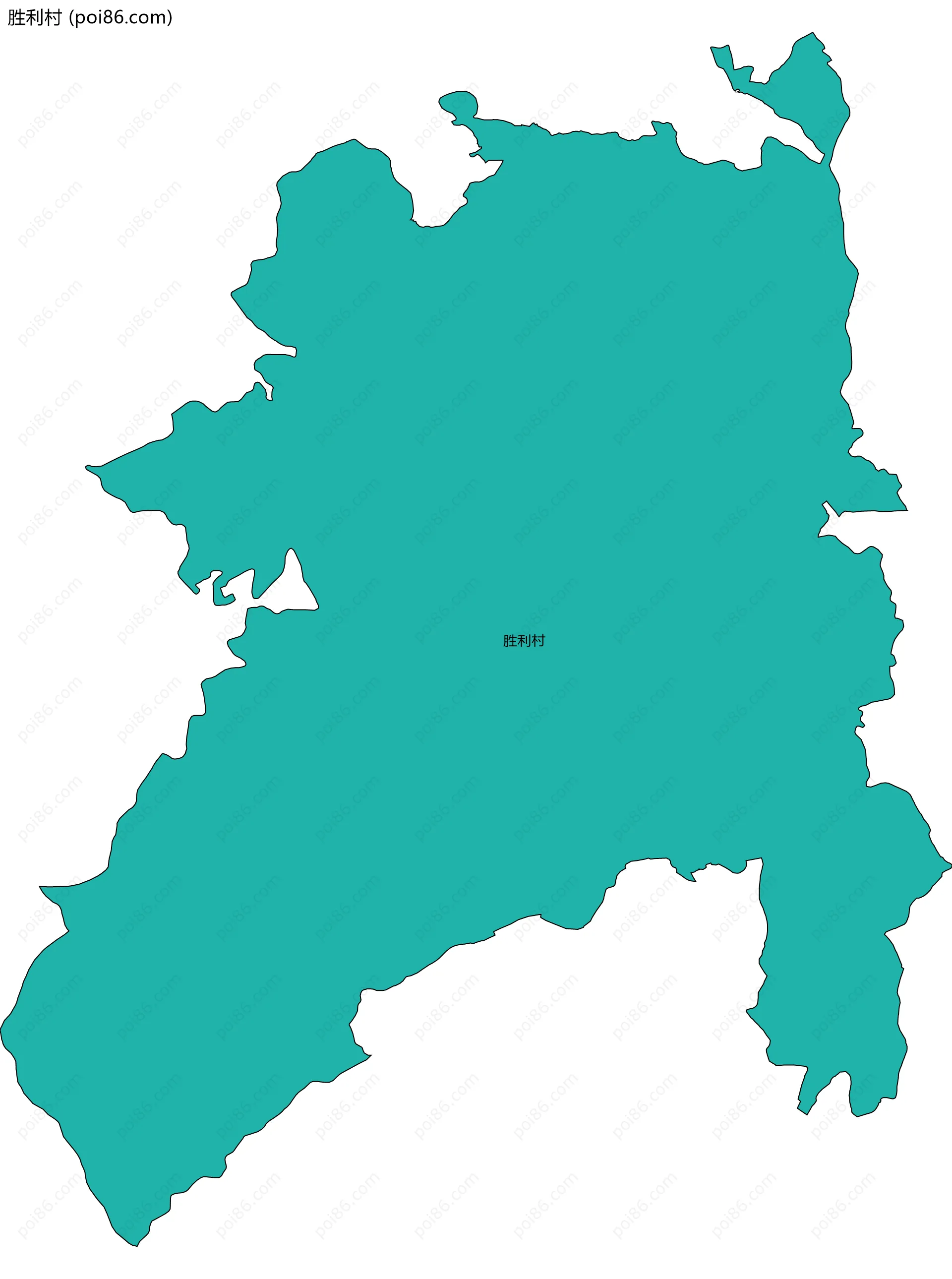 胜利村边界地图