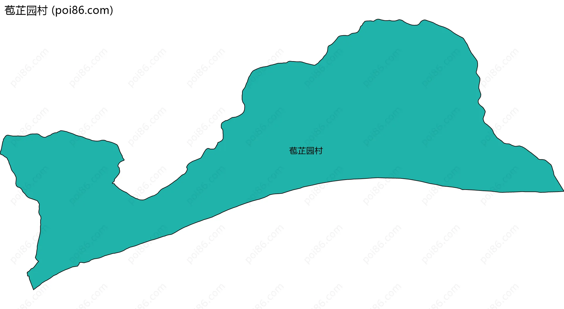 苞芷园村边界地图