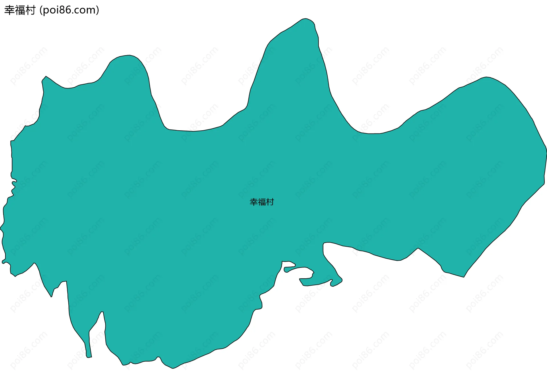 幸福村边界地图
