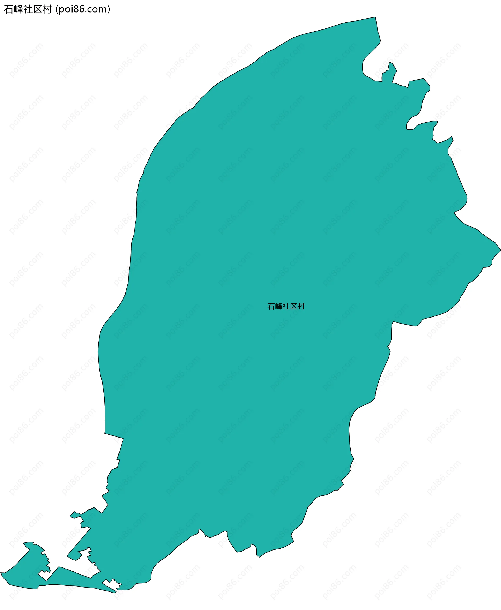 石峰社区村边界地图