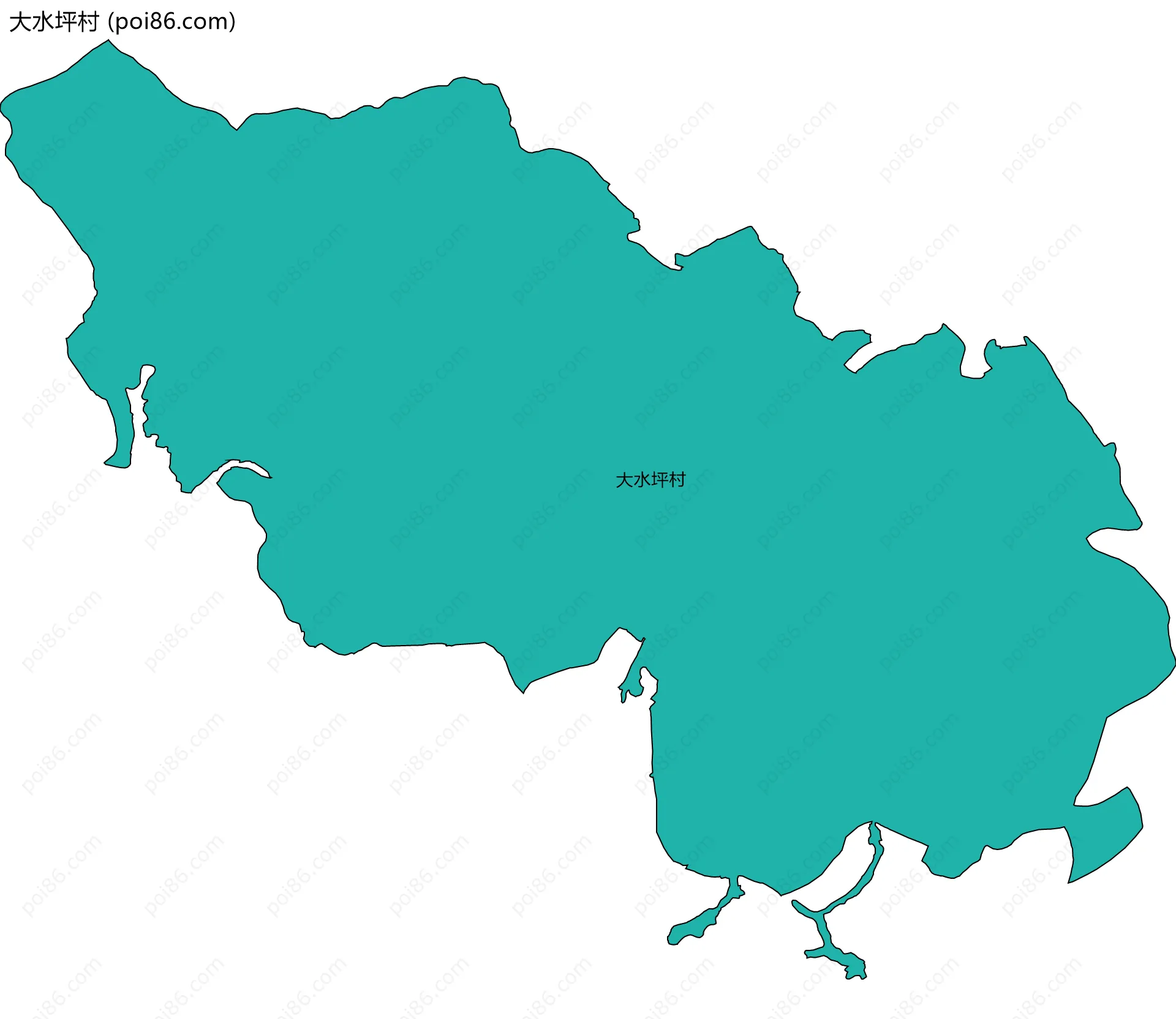 大水坪村边界地图