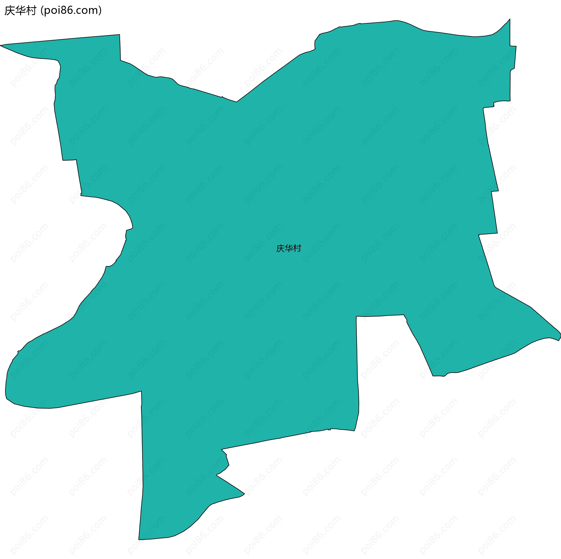庆华村边界地图