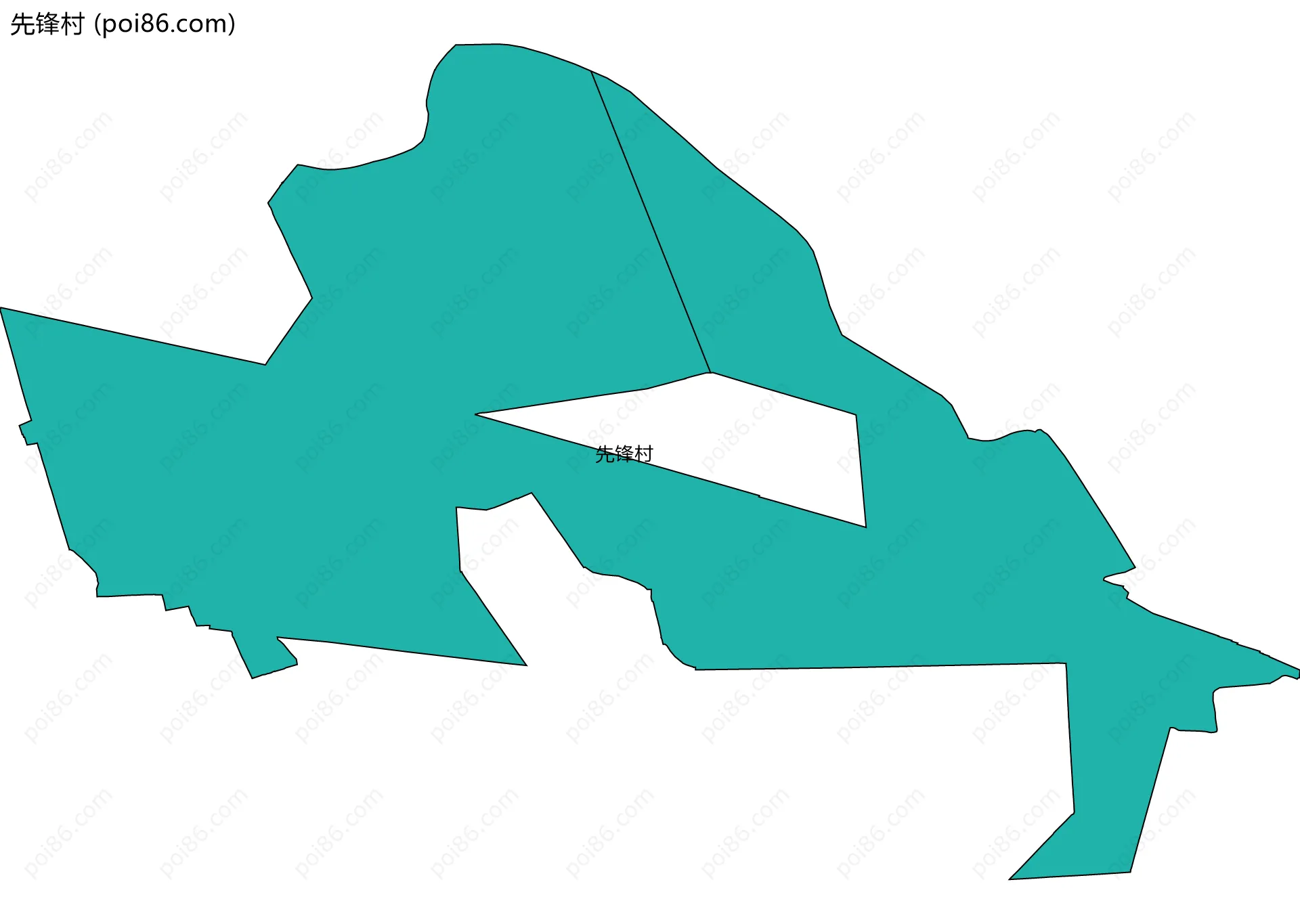先锋村边界地图