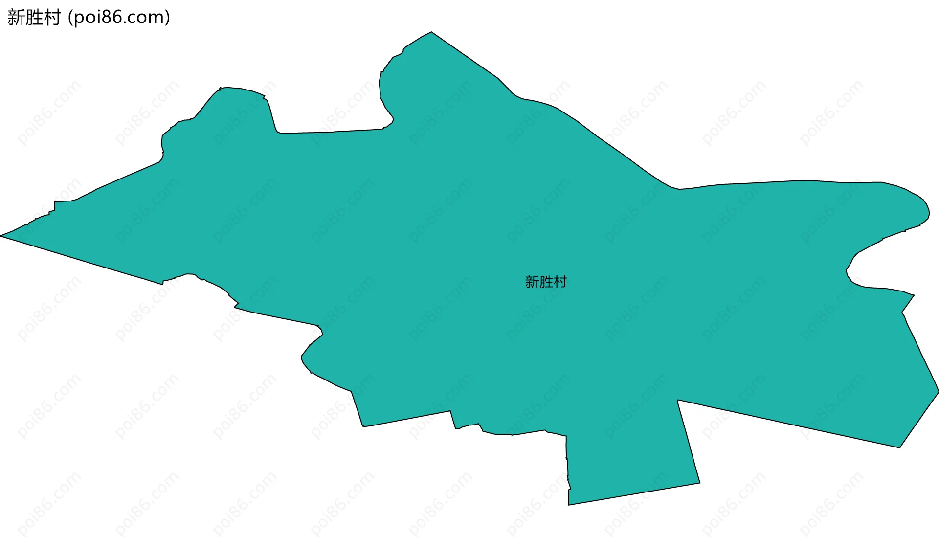 新胜村边界地图